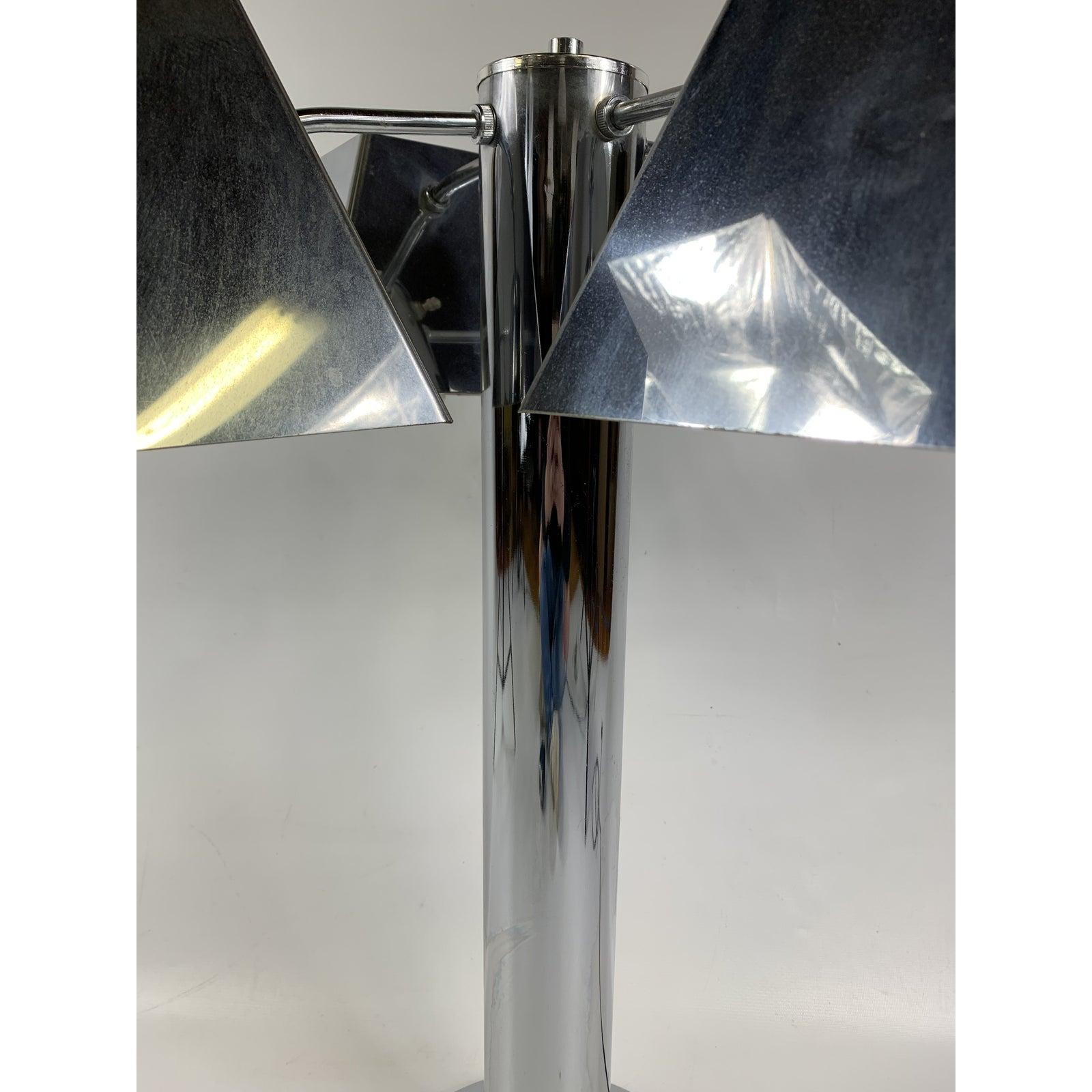 Mid-Century Modern 1960s Monumental Modern Chrome 4 Light Oversized Table Lamp