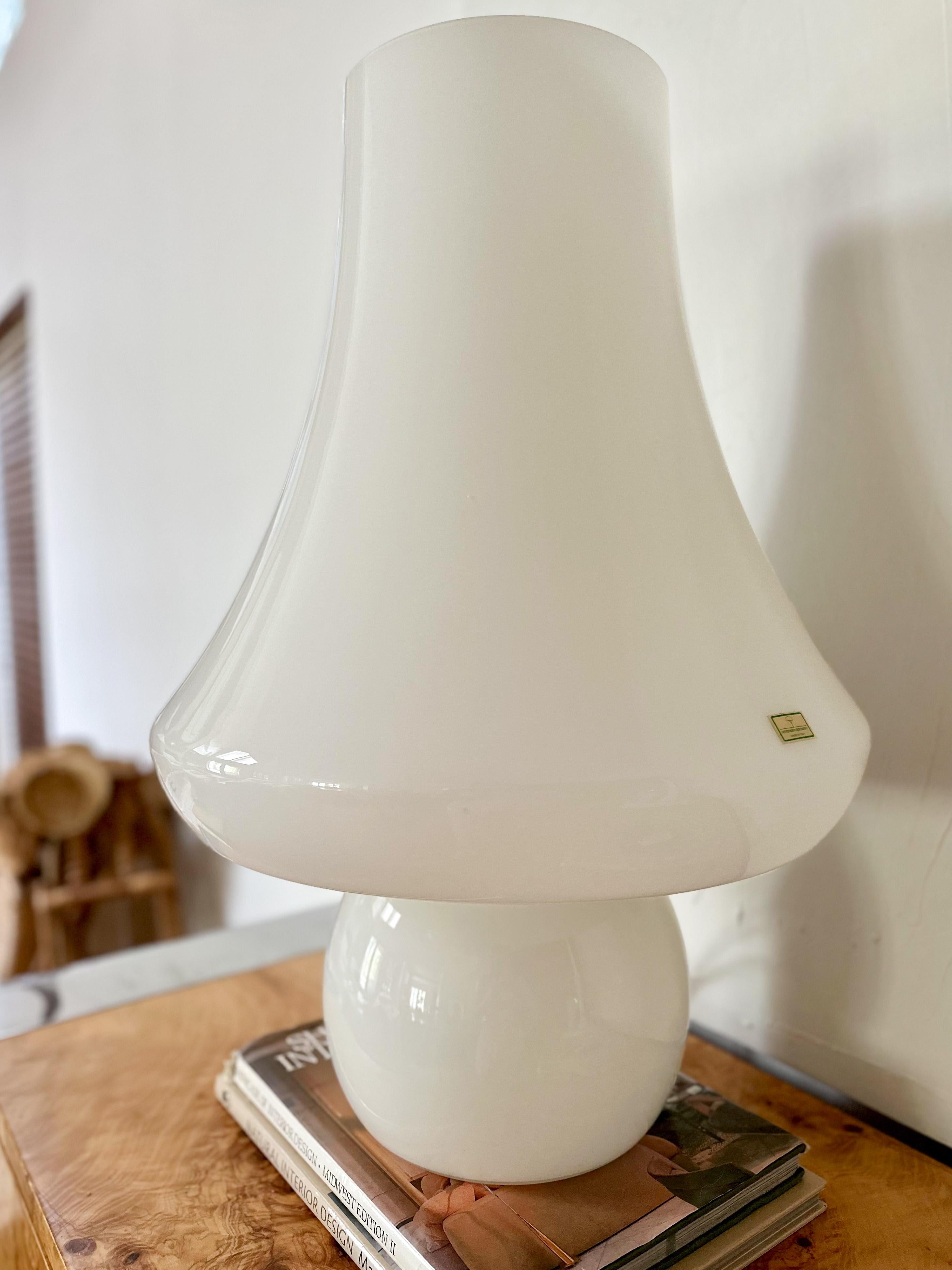 1960s Monumental Murano Glass Mushroom Lamp by Vetreria De Majo 2