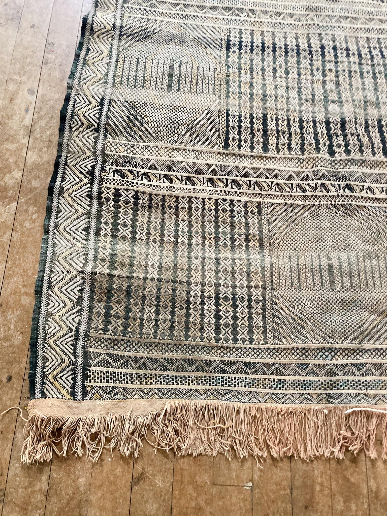 Hand-Woven 1960s Moroccan Area Rug