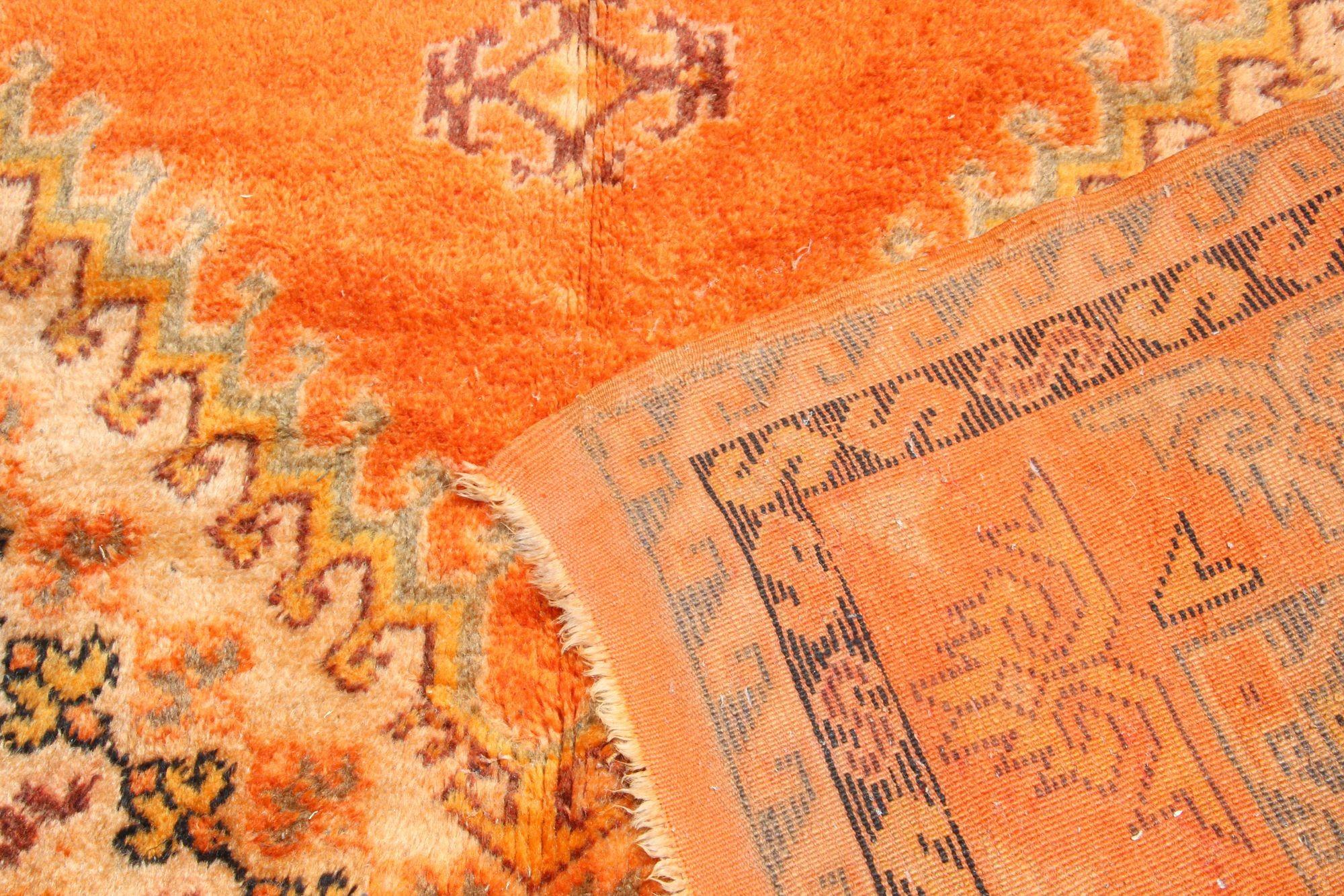 1960er Marokkanischer Berberteppich Gebranntes Orange 16ft lang im Angebot 12