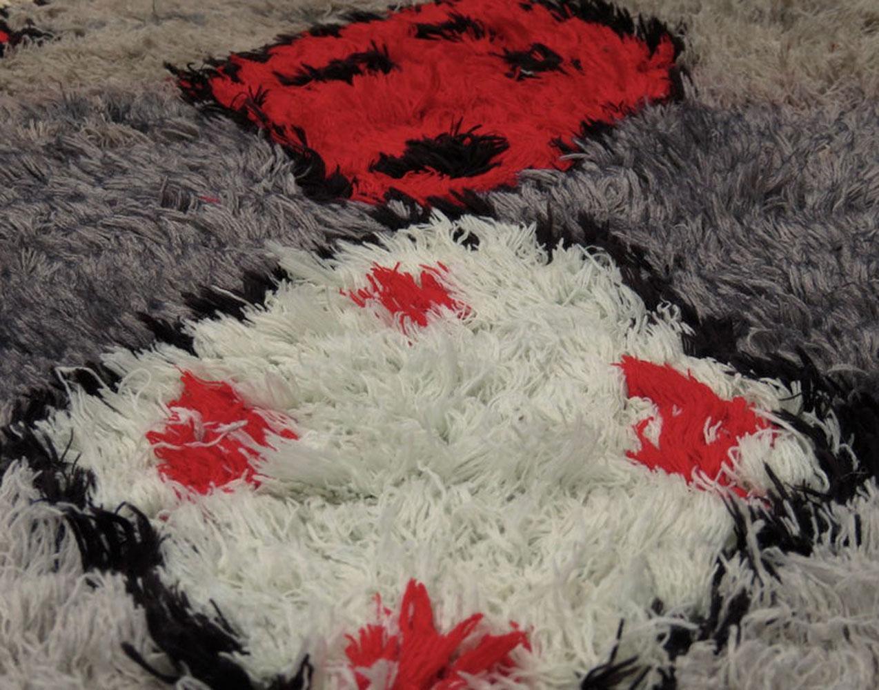 1960s Moroccan Ourika Rug  3'9 x 7'8 For Sale 1