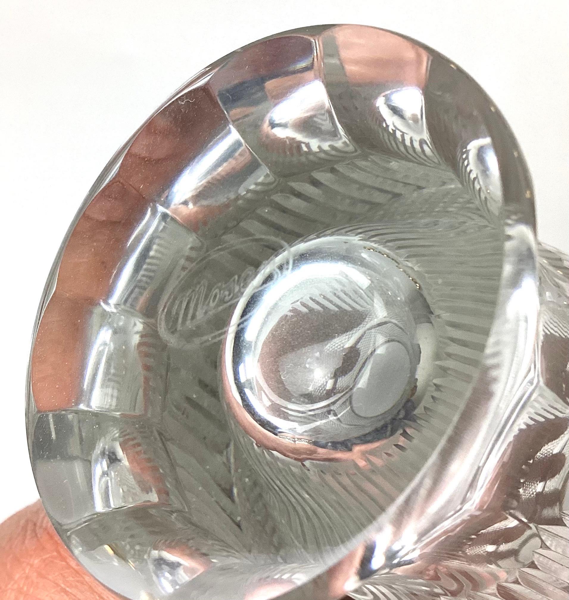 Juego de 6 vasos de agua Splendid de cristal tallado Moser de los años 60 Cristal en venta