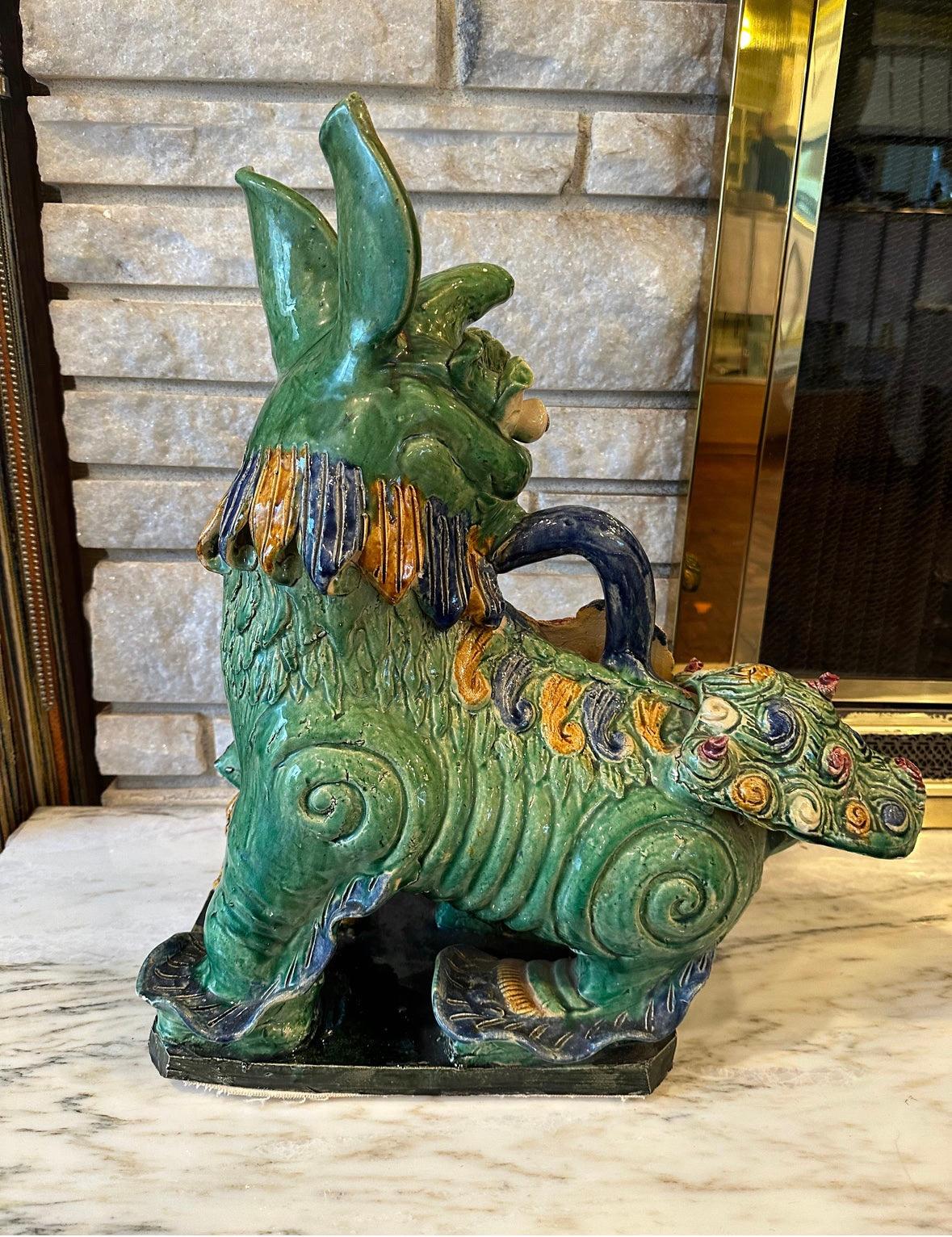 Chinese 1960s Mother Guardian Foo Dog Pair For Sale