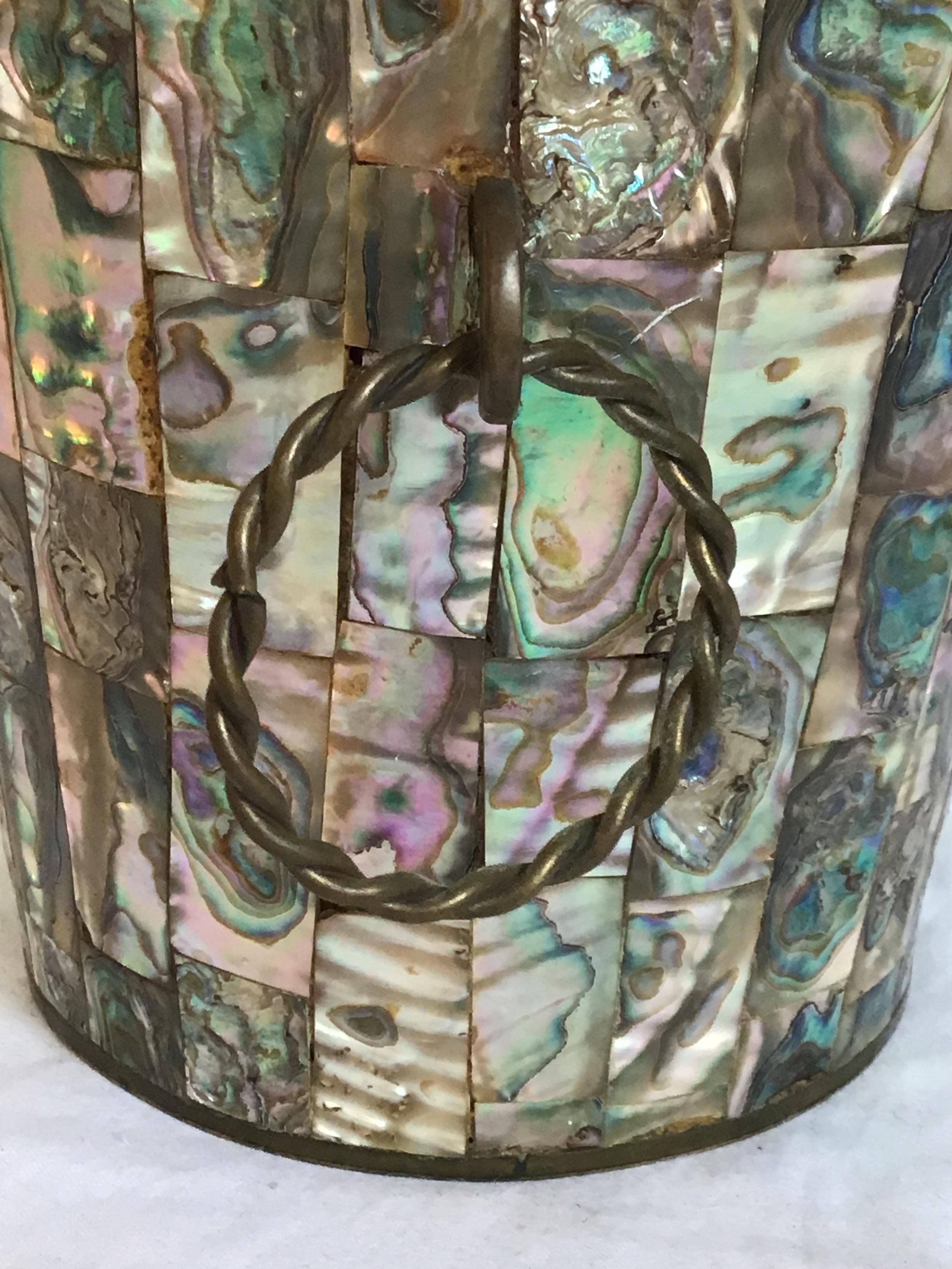 1960s Mexican Mother of Pearl Ice Bucket 1
