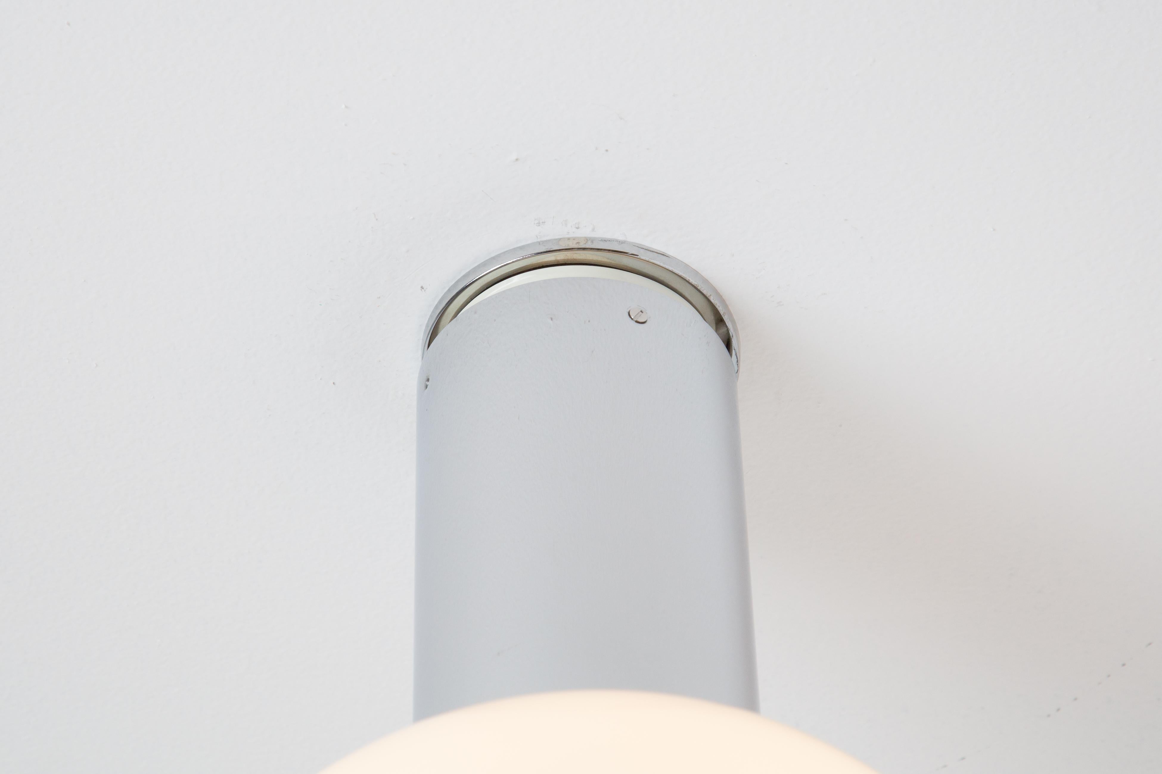 German 1960s Motoko Ishii Glass & Metal Ceiling or Wall Lamp for Staff Leuchten For Sale
