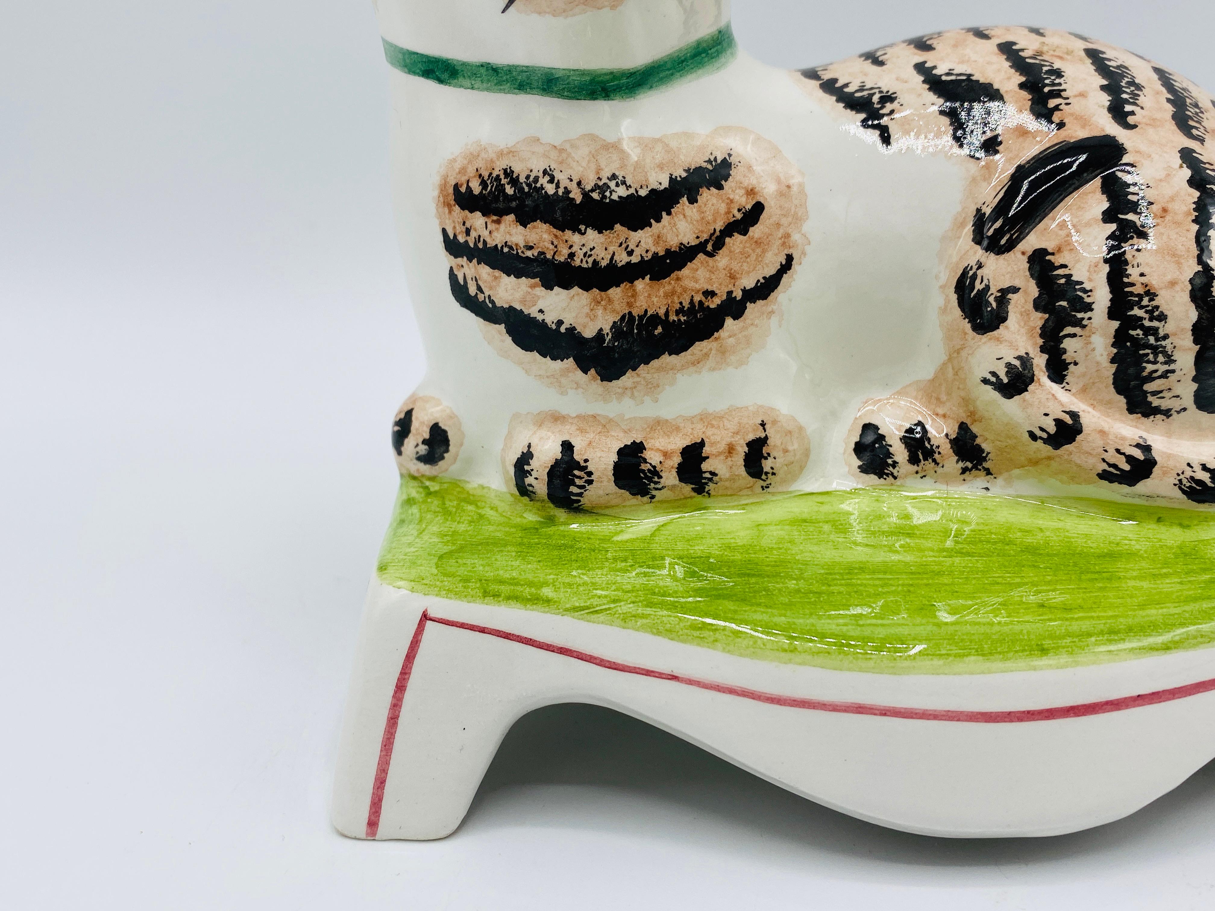 1960s Mottahedeh Italian Ceramic Cat Sculpture 5