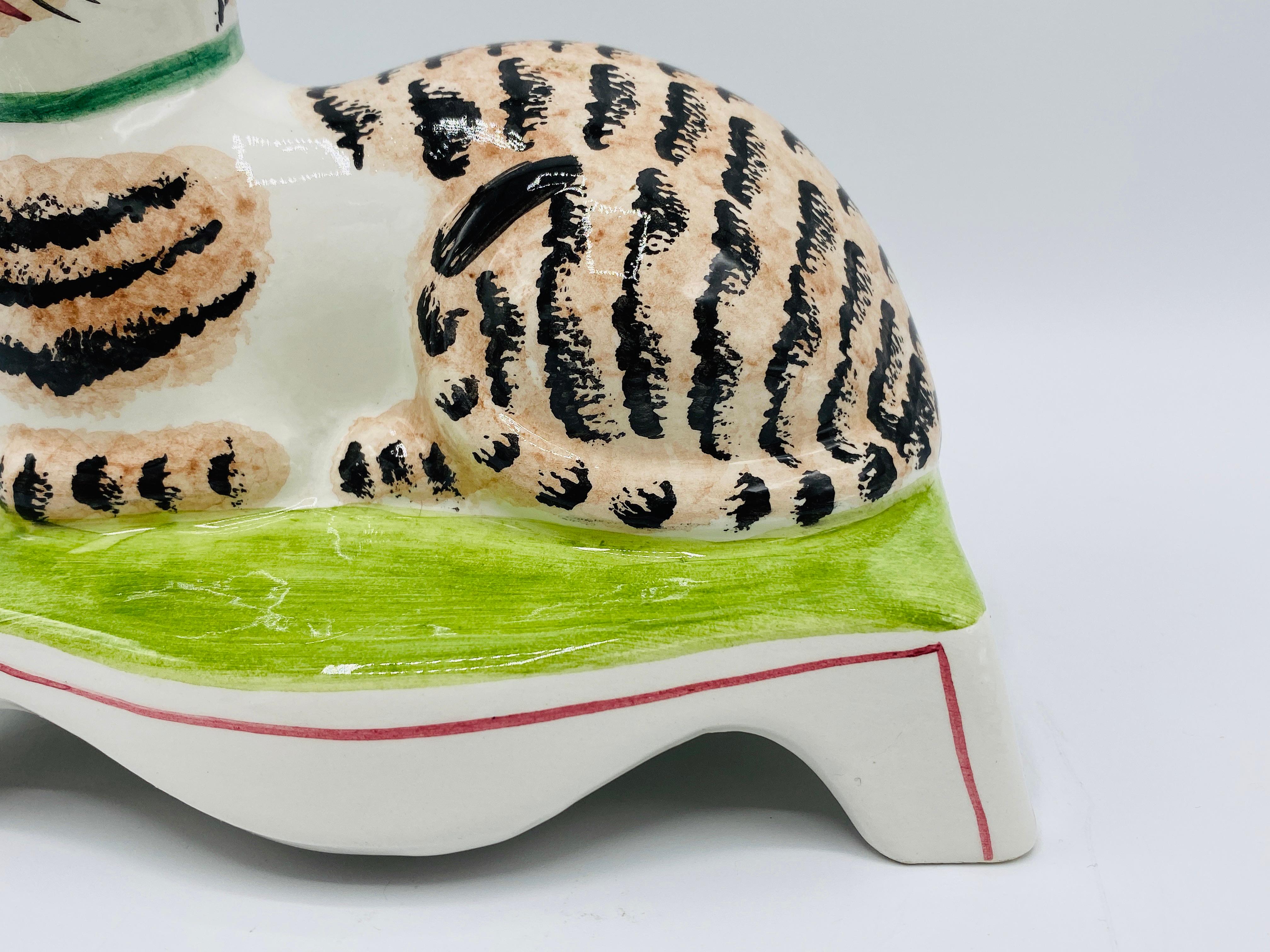 1960s Mottahedeh Italian Ceramic Cat Sculpture 6