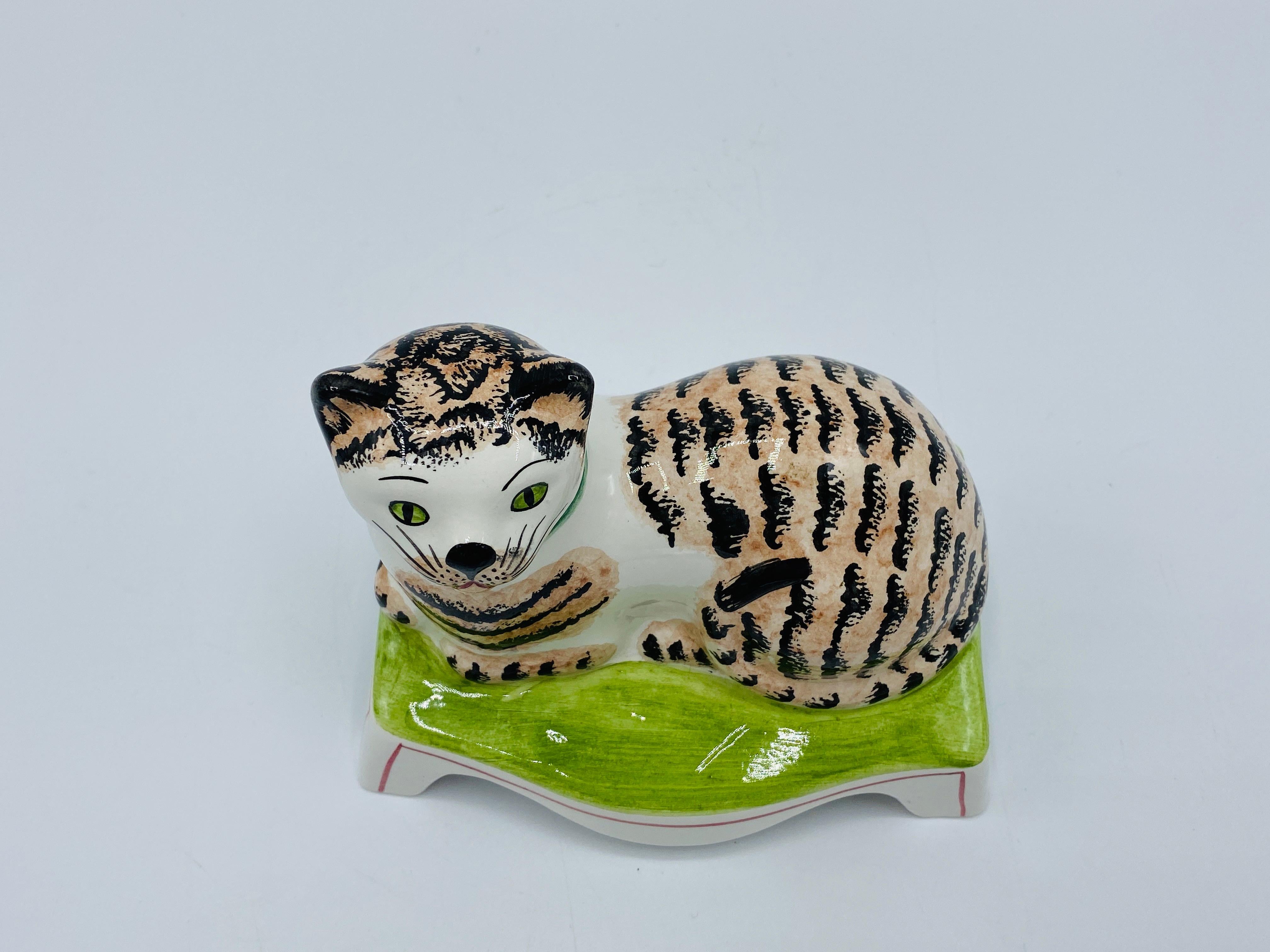 1960s Mottahedeh Italian Ceramic Cat Sculpture 7