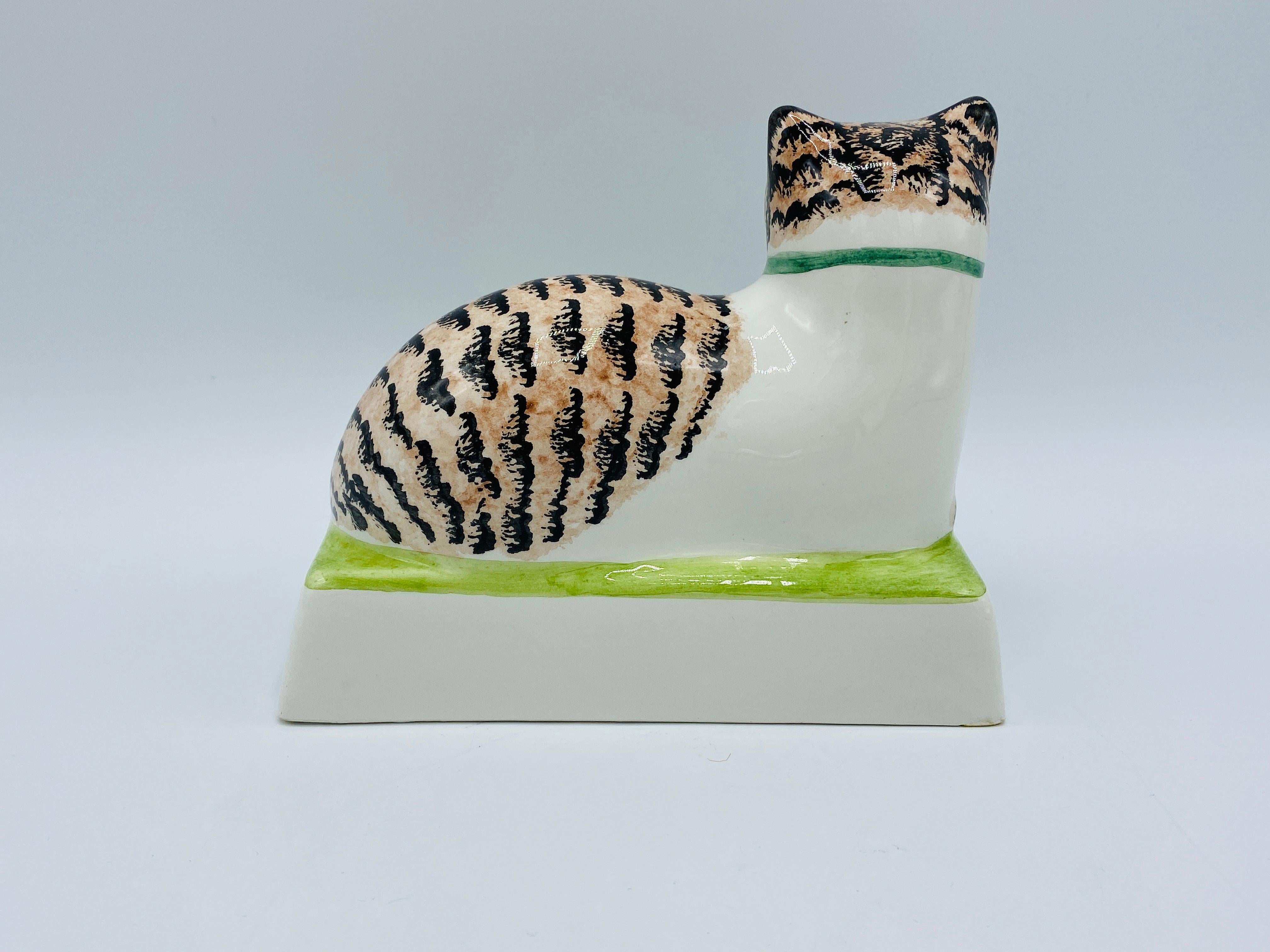 20th Century 1960s Mottahedeh Italian Ceramic Cat Sculpture
