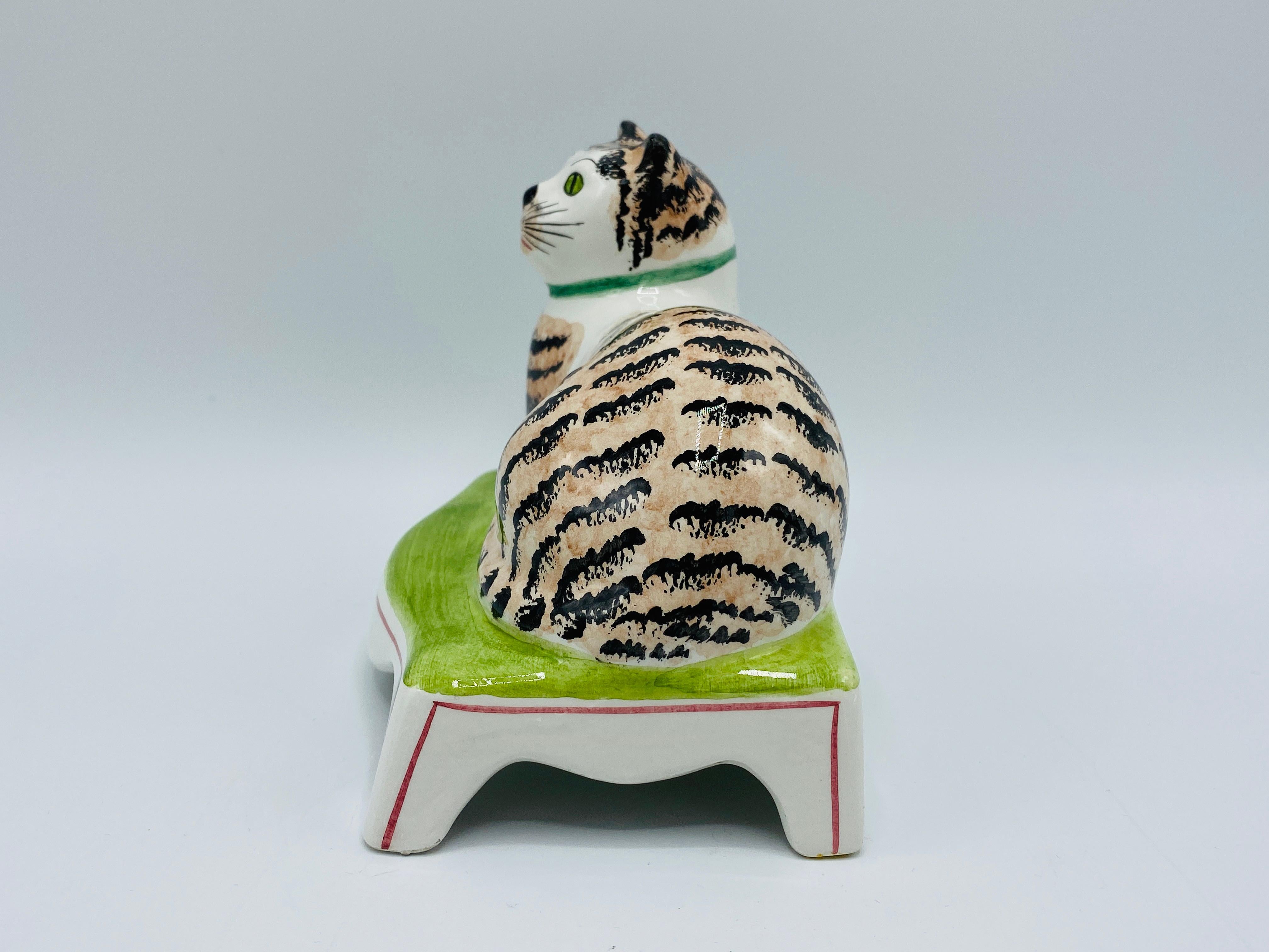 1960s Mottahedeh Italian Ceramic Cat Sculpture 2