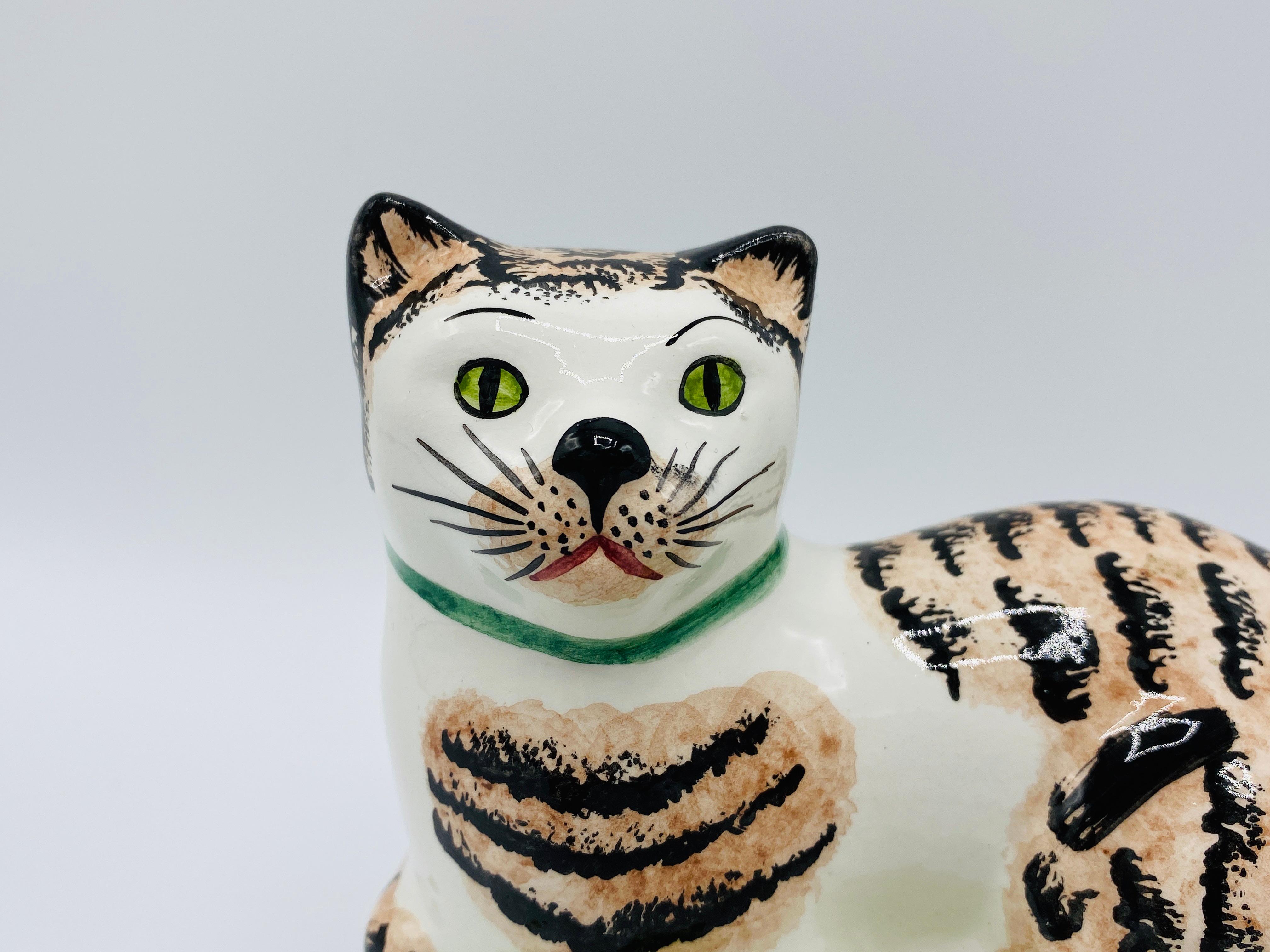 1960s Mottahedeh Italian Ceramic Cat Sculpture 4