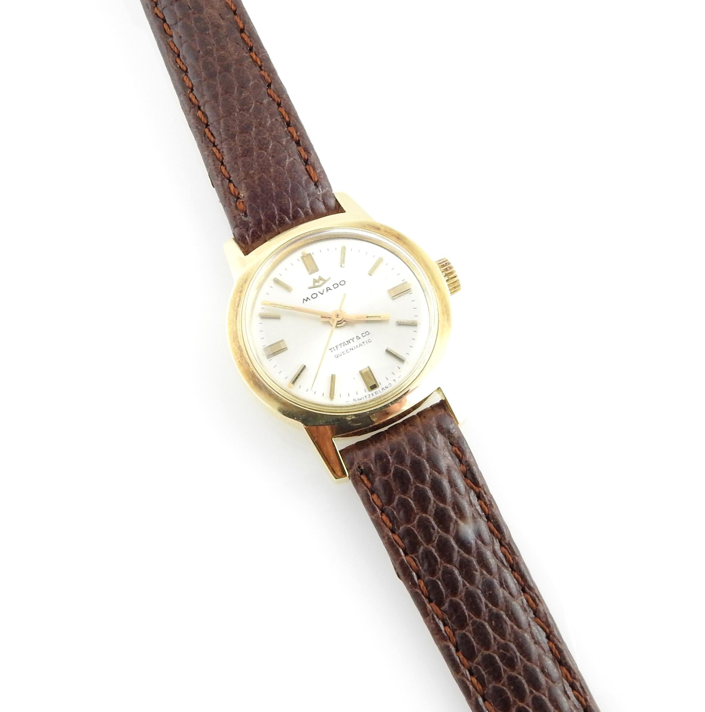 Movado aus den 1960er Jahren für Tiffany & Co. Taschenuhr, 14 Karat Gold, Damen-Handaufzug im Angebot 2
