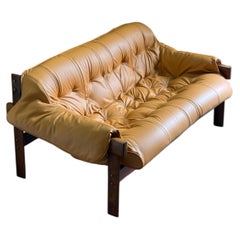 1960s MP41 Sofa by Percival Lafer — Jatobá Frame, New Leather