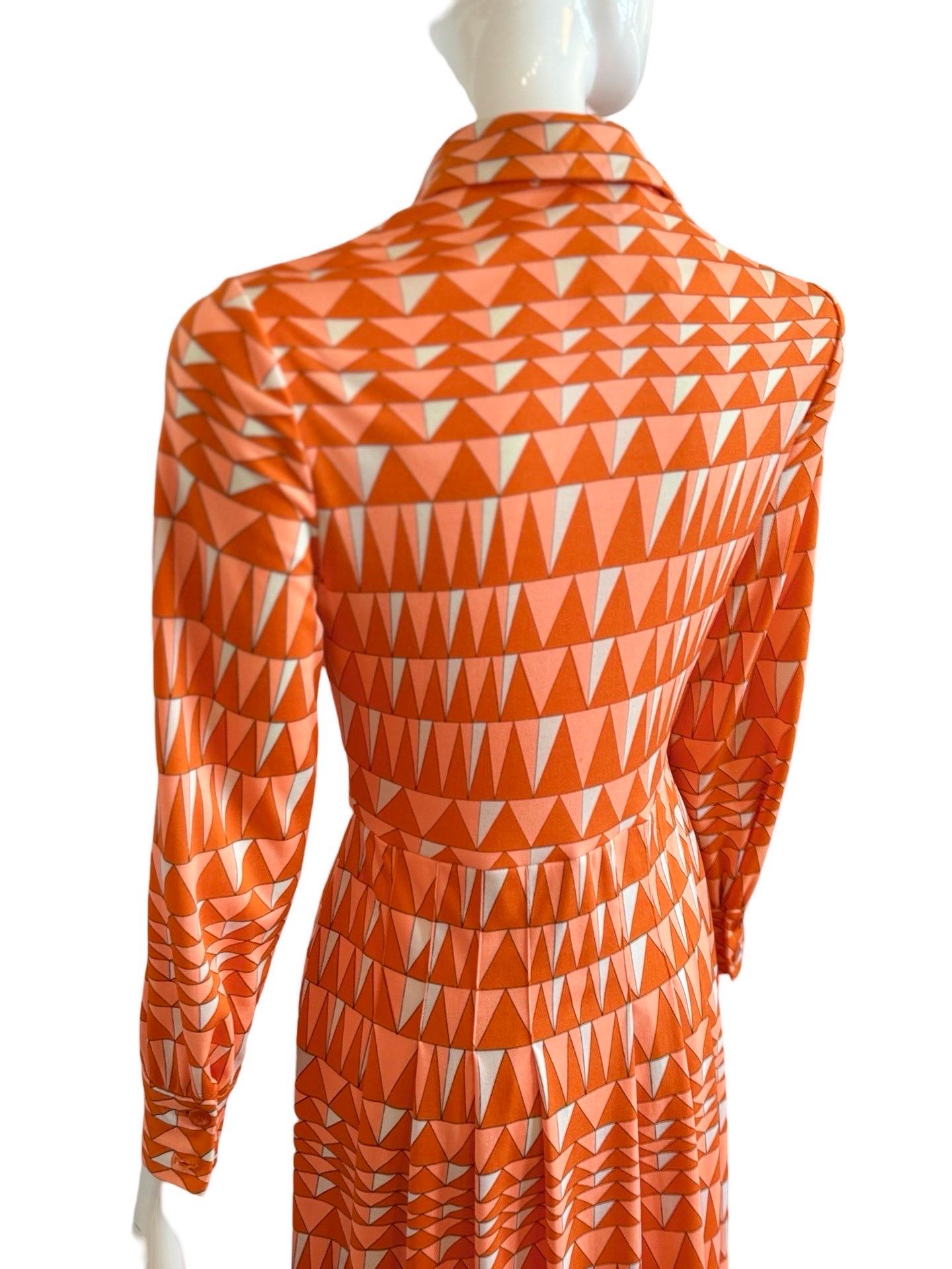 1960s Mr Dino Geometric Maxi Dress For Sale 1