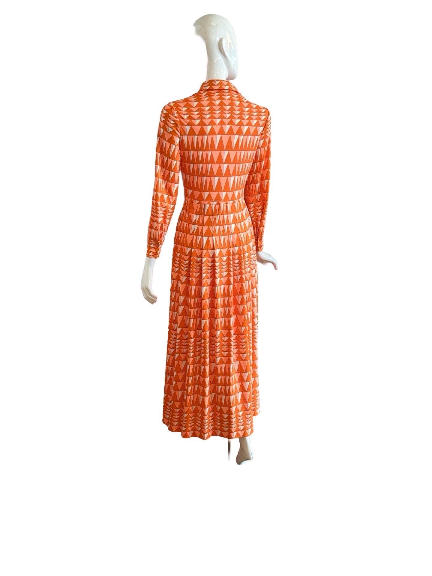1960s Mr Dino Geometric Maxi Dress For Sale 2