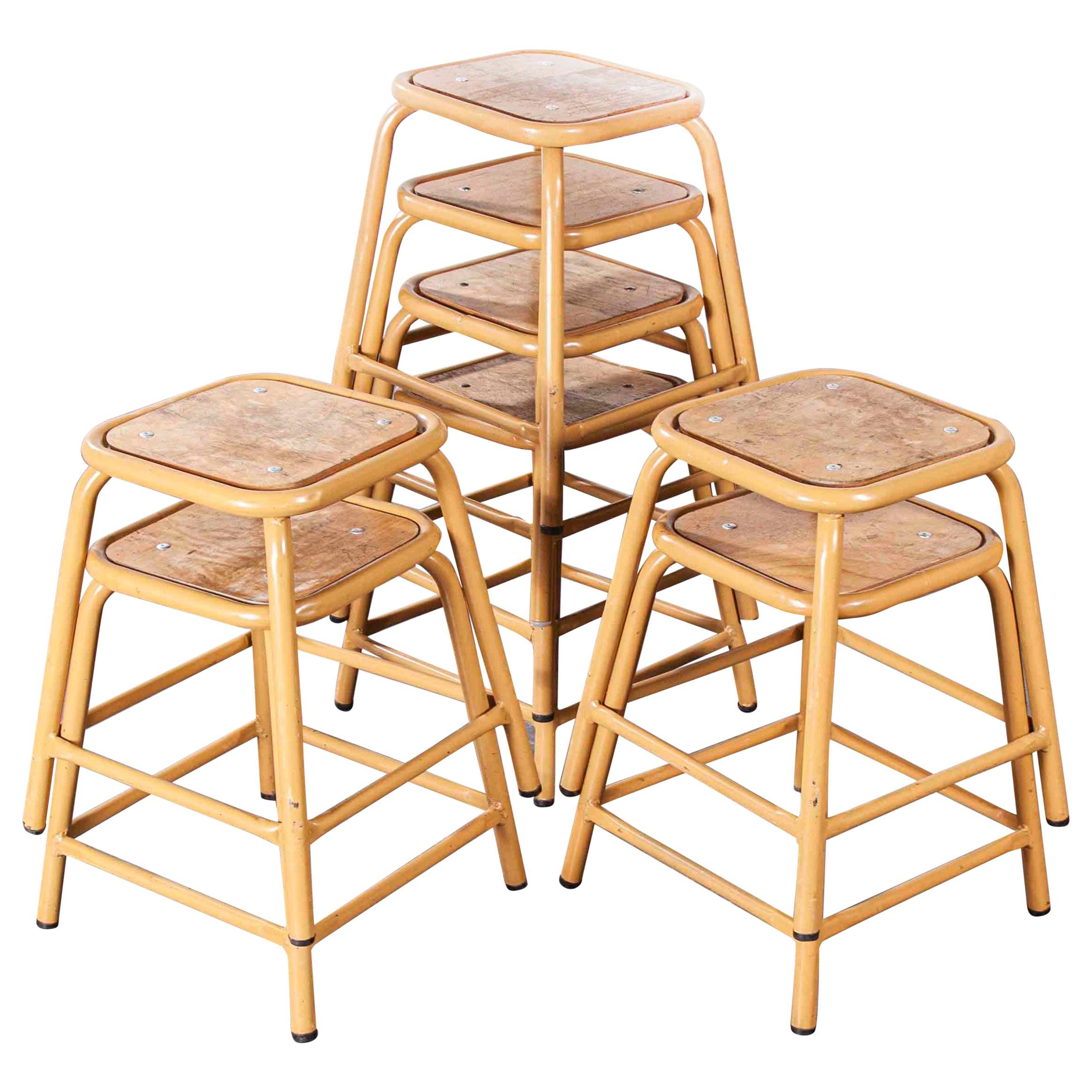 1960s Mullca Desert Camel, Low Stacking Stool, Set of Eight