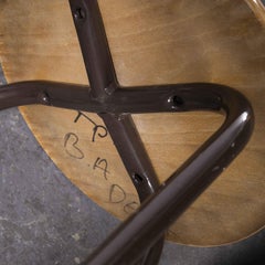 1960s Mullca French High Stools, Chocolate Round, Set of Four