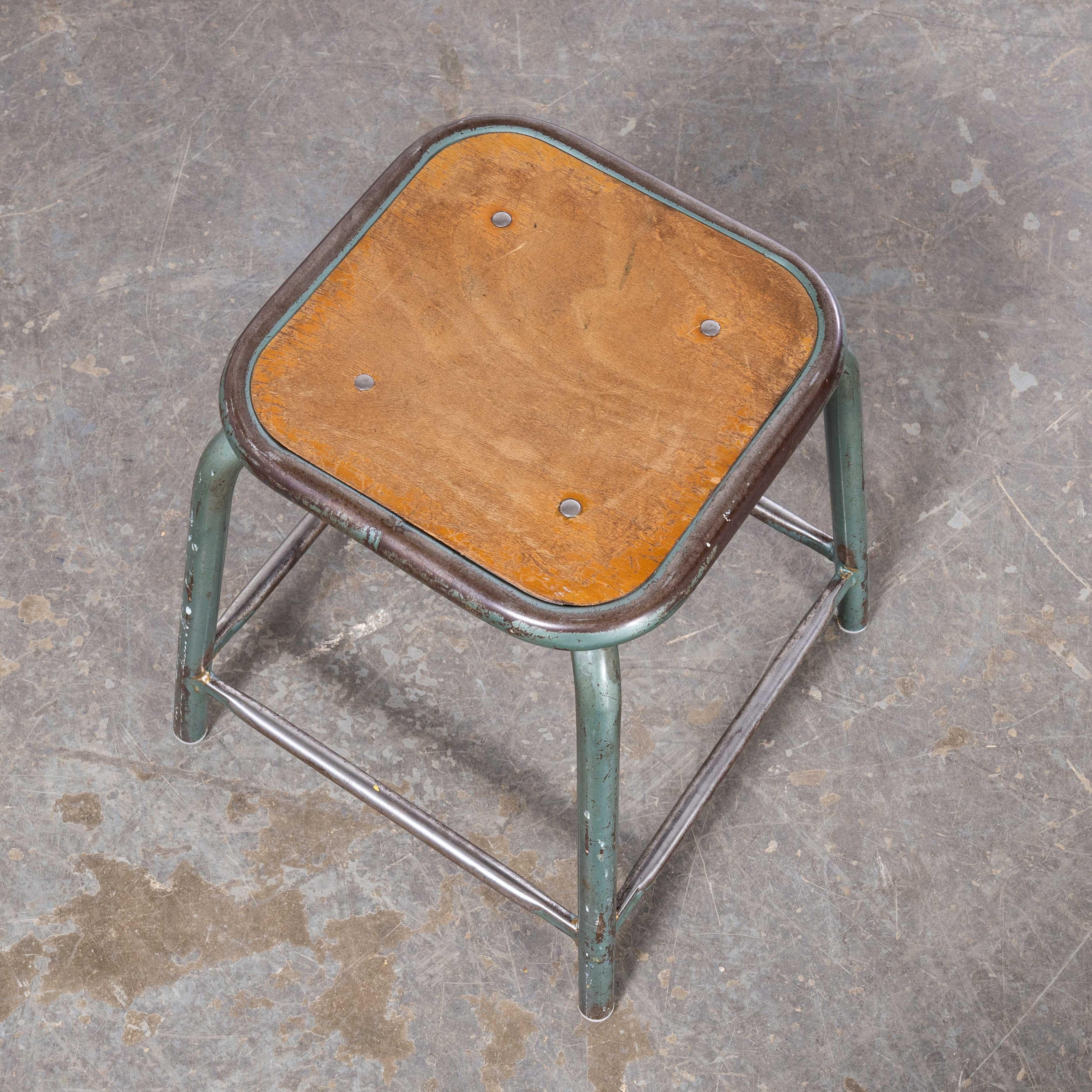 1960’s Mullca Low Stacking Stool – Aqua – Set Of Four
1960’s Mullca Low Stacking Stool – Aqua – Set Of Four. In 1947 Robert Muller and Gaston Cavaillon created the company that went on to develop arguably the most famous French school chair. Sadly
