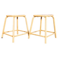 1960's Mullca Low Stacking Stool - Camel - Pair