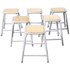 1960s Mullca Low Stacking Stool, Grey, Set of Six