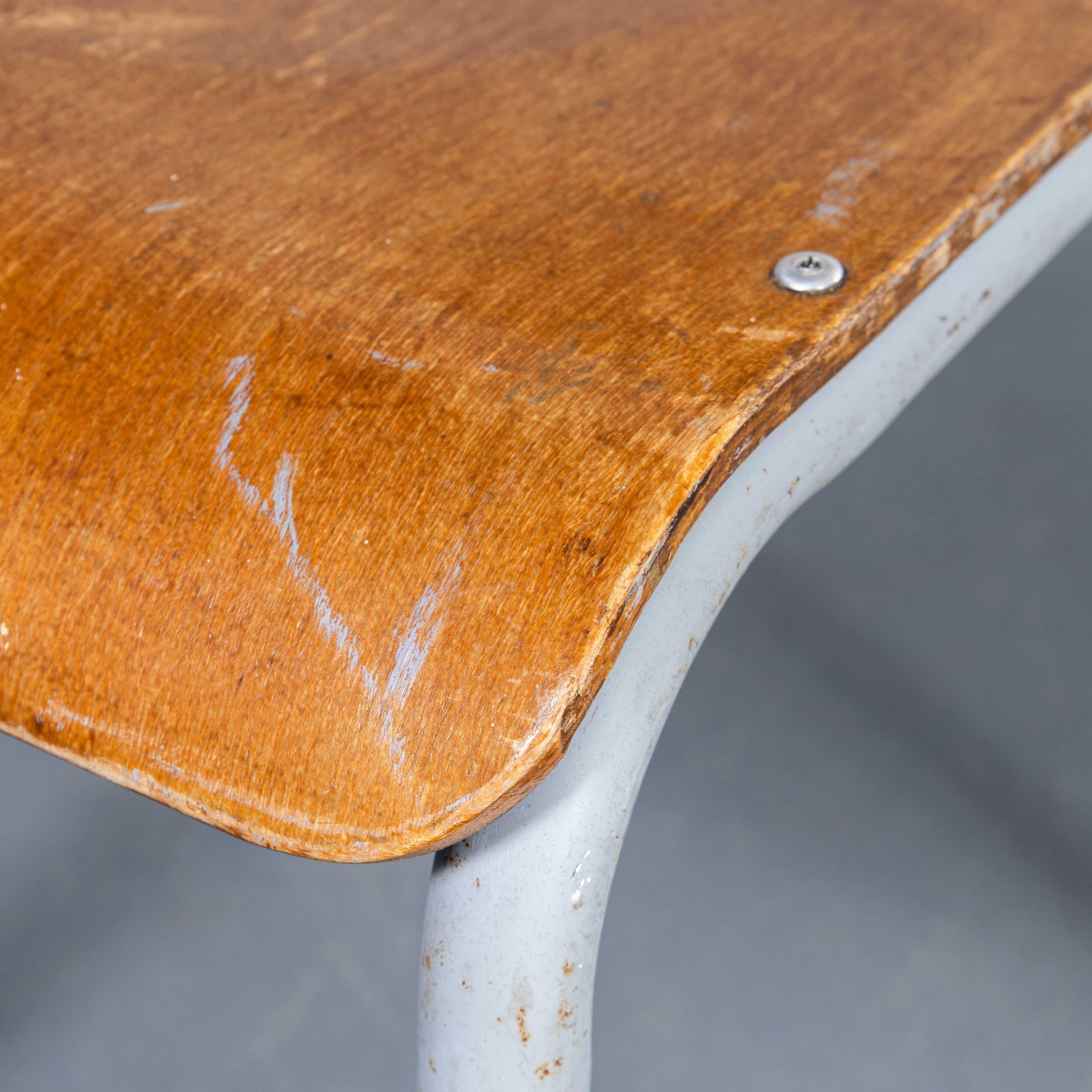 1960's Mullca Simple Grey Stacking Dining Chairs - Large Quantity Available For Sale 6