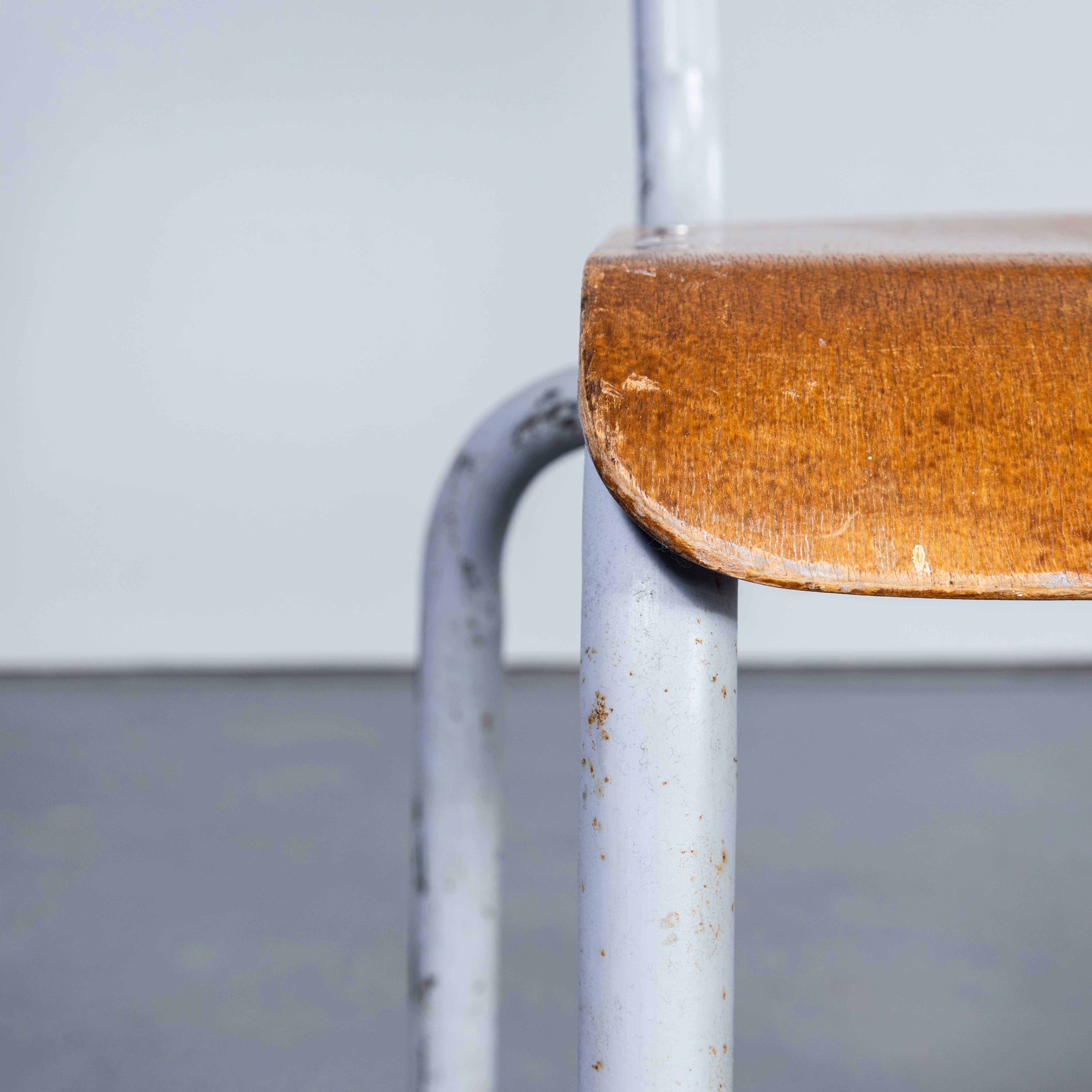 1960's Mullca Simple Grey Stacking Dining Chairs - Large Quantity Available For Sale 7