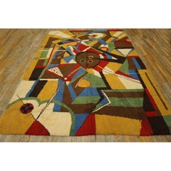 Rugs On Net Bold Vintage Mid Century Modern German Deco Sonia Delaunay Art Rug