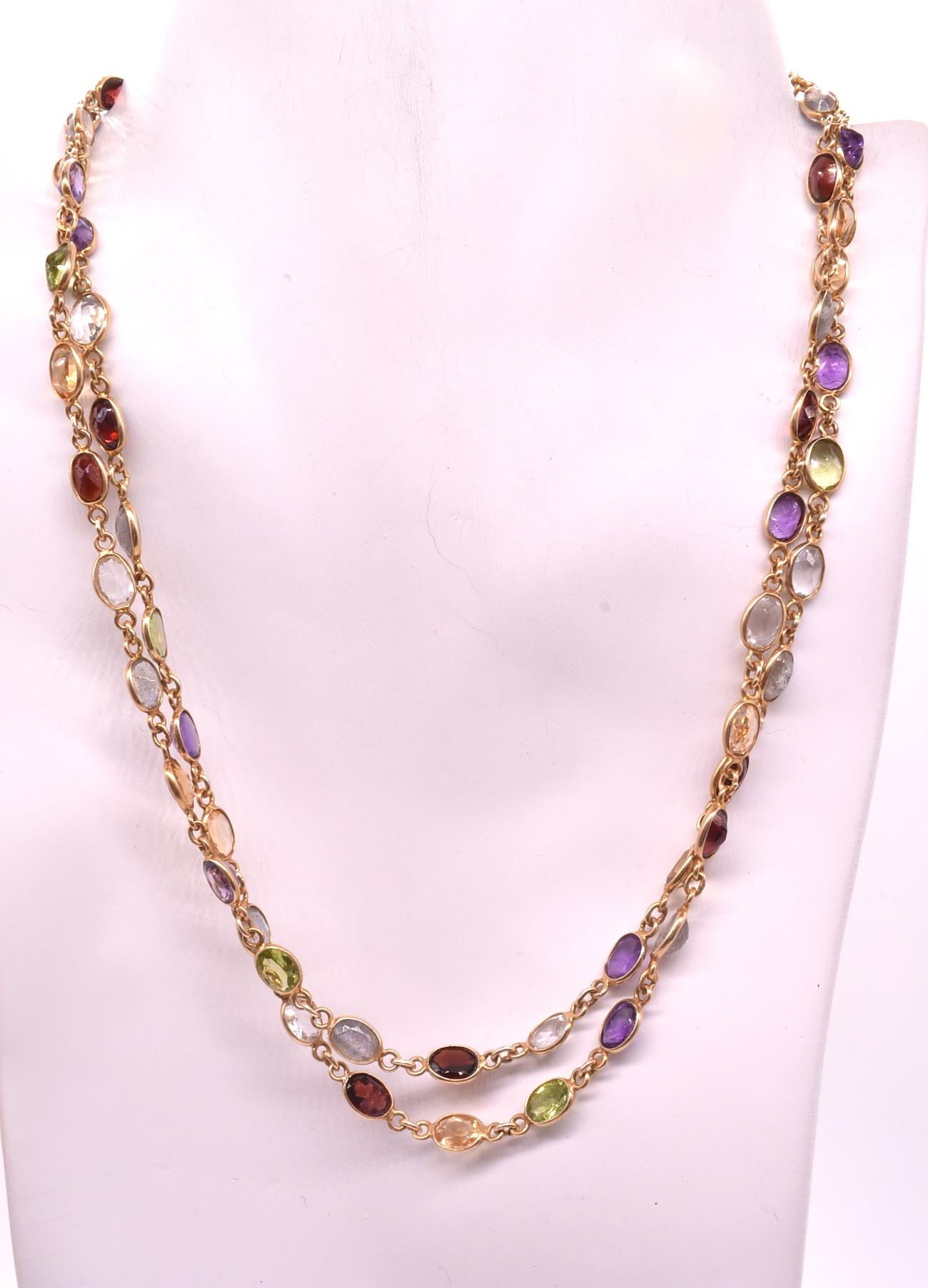 1960s Multi Gemstone Necklace 1