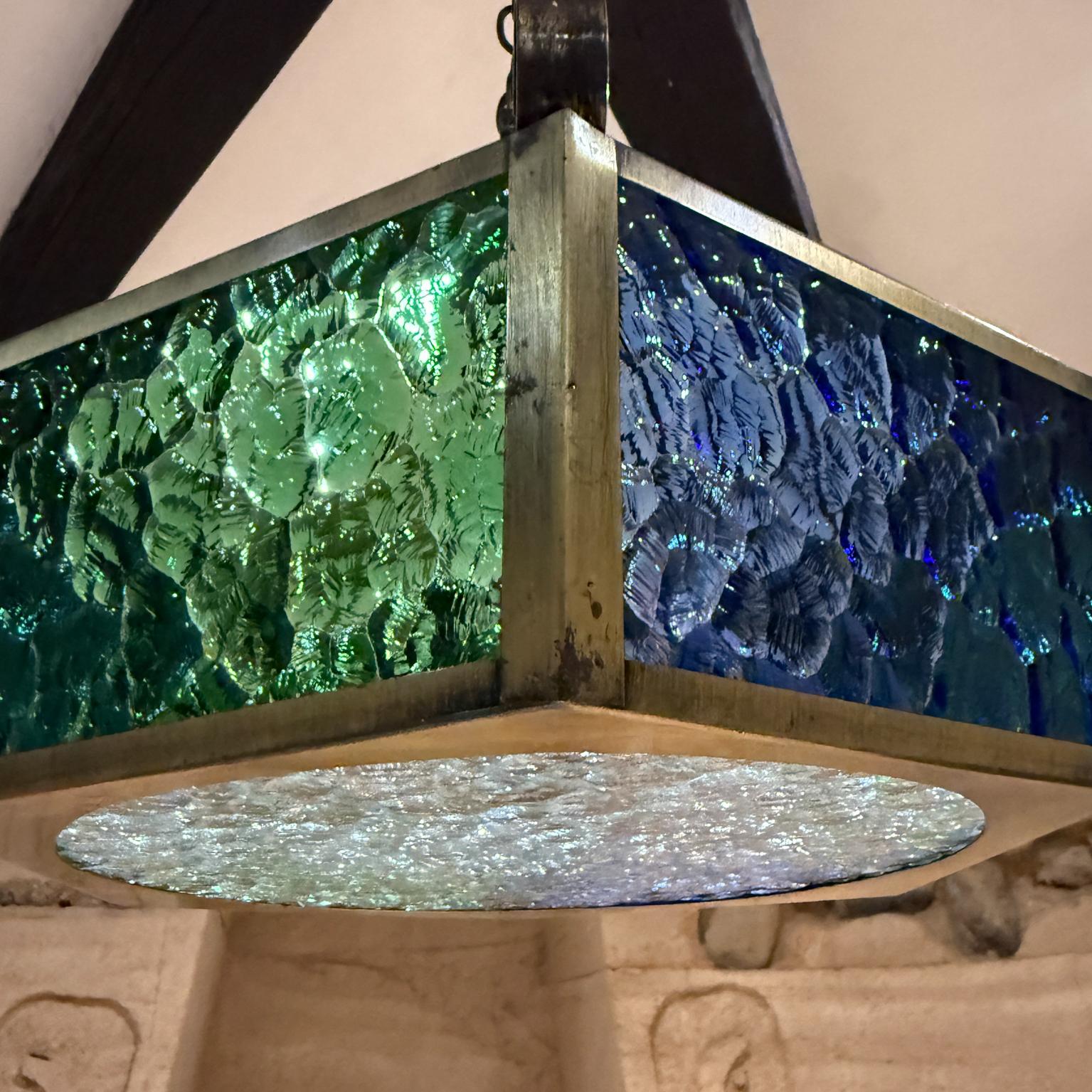 XX secolo Lampadario a sospensione in vetro multicolore degli anni '60 di Felipe Delfinger Federers in vendita