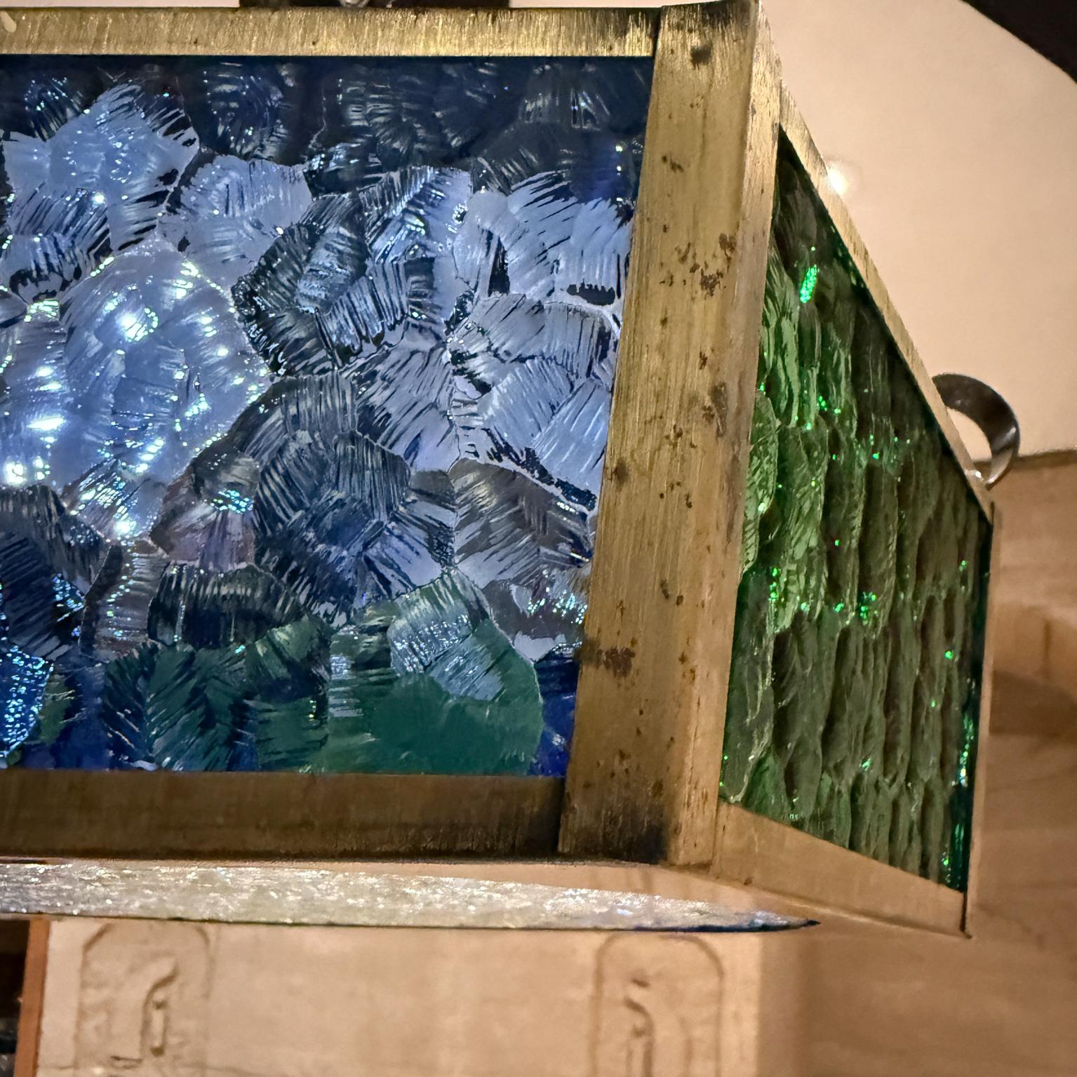 Lampadario a sospensione in vetro multicolore degli anni '60 di Felipe Delfinger Federers in vendita 1