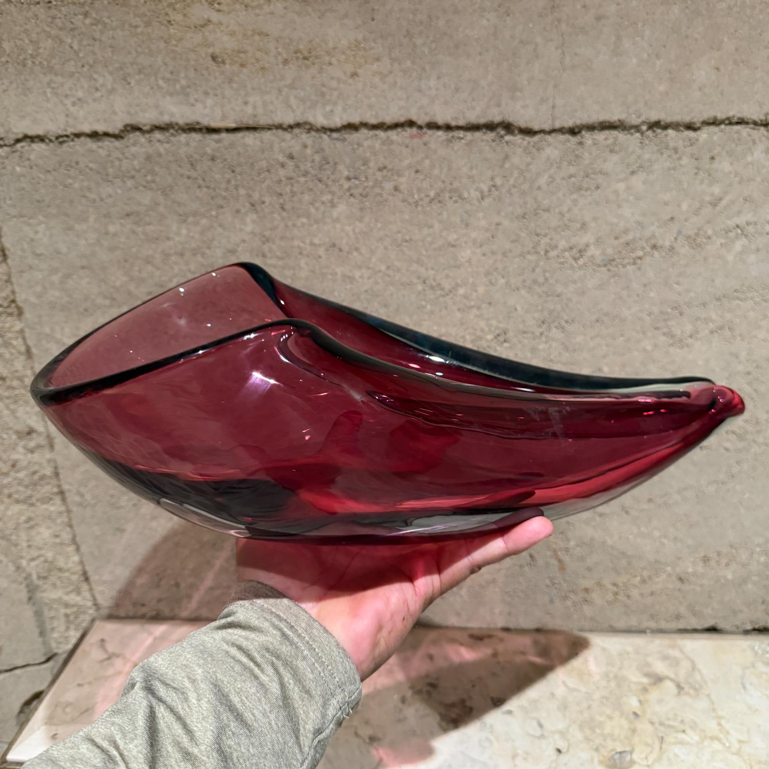1960s Murano Art Glass Sommerso Purple Bowl Italy For Sale 6