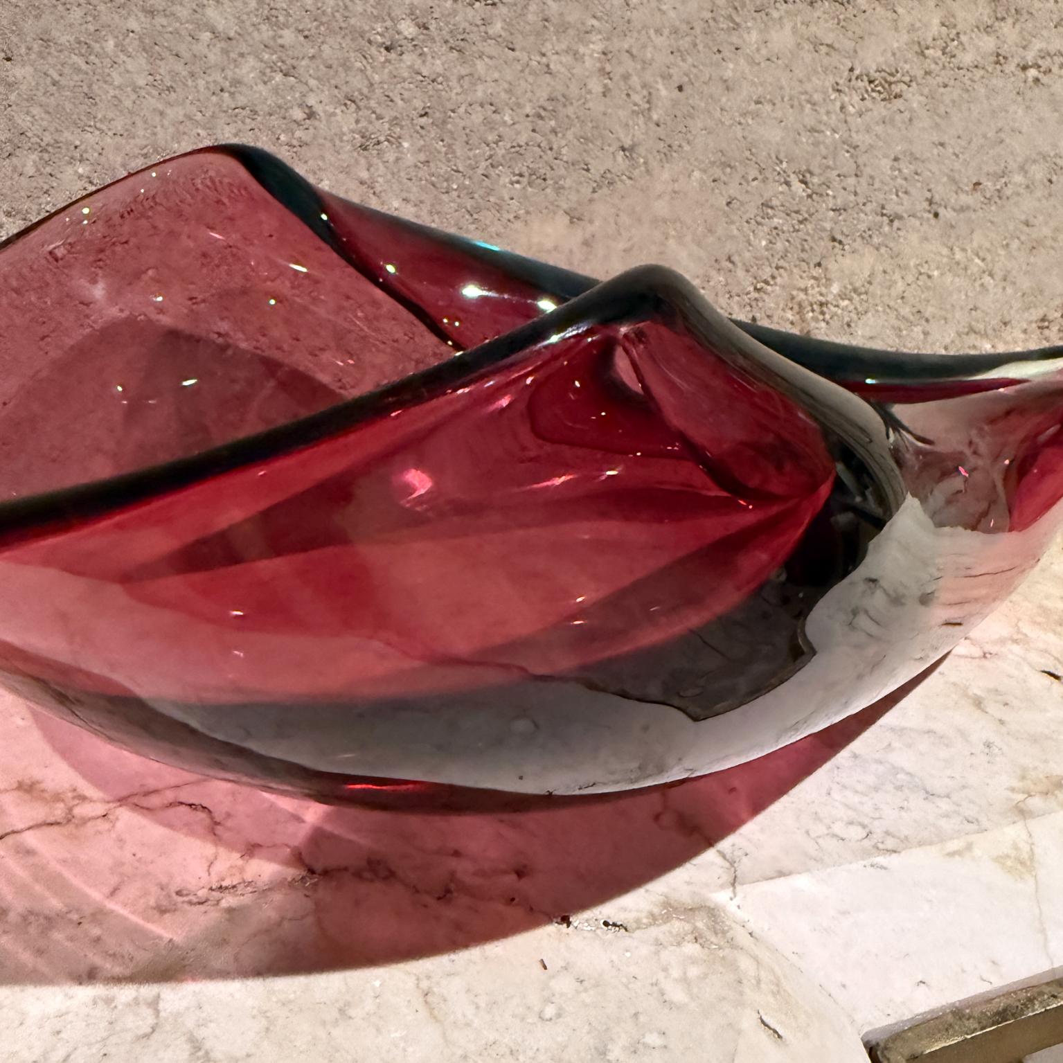 1960s Murano Art Glass Sommerso Purple Bowl Italy For Sale 1