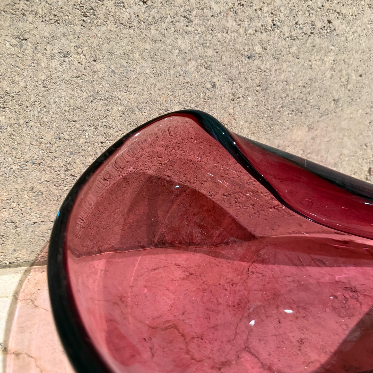 1960s Murano Art Glass Sommerso Purple Bowl Italy For Sale 2