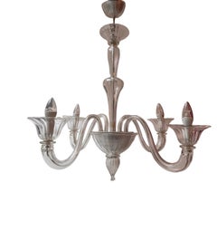 1960's Murano Chandelier with 4 matching Wall Sconce