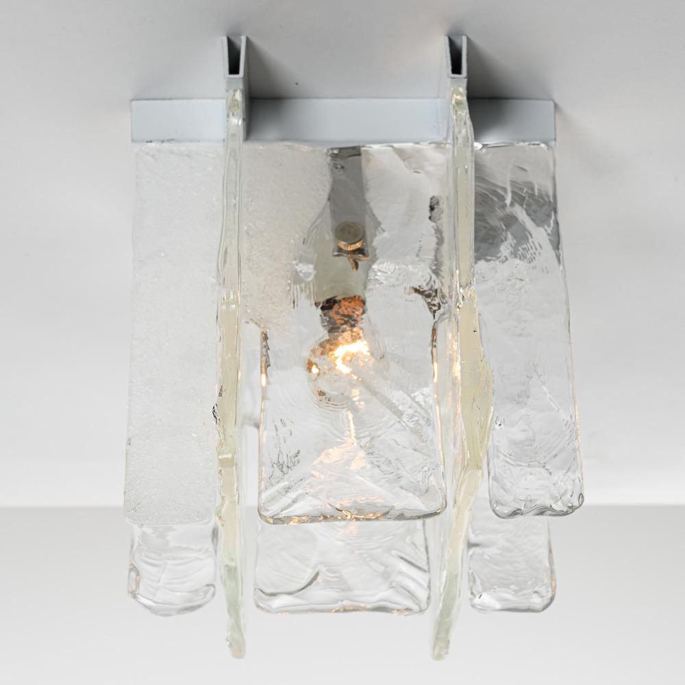 Italian 1960's Murano flushmount by Carlo Nason for Mazzega and/or Kalmar. For Sale