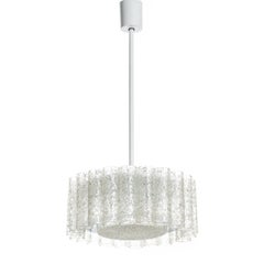 1960s Murano Glass and Chrome Chandelier by Doria Leuchten Germany