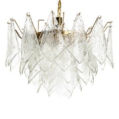 1960's Murano Glass Chandelier by  Mazzega