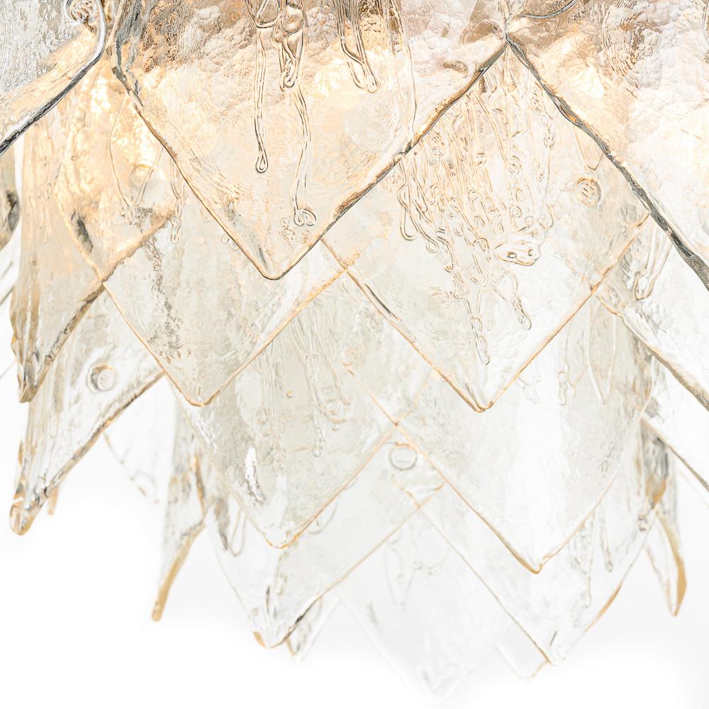 Italiano 1960's Murano Glass Chandelier by  Mazzega in vendita