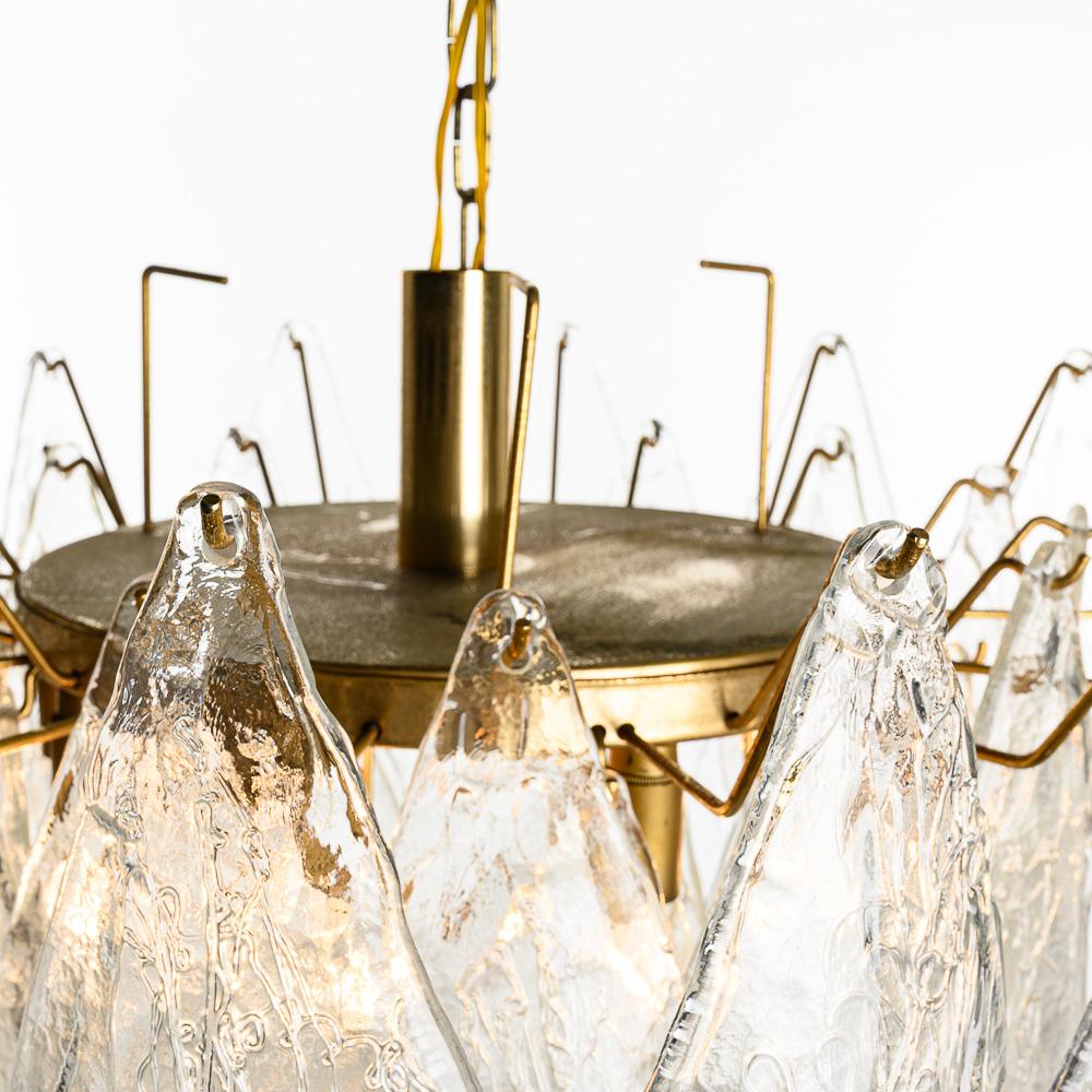 Metà XX secolo 1960's Murano Glass Chandelier by  Mazzega in vendita