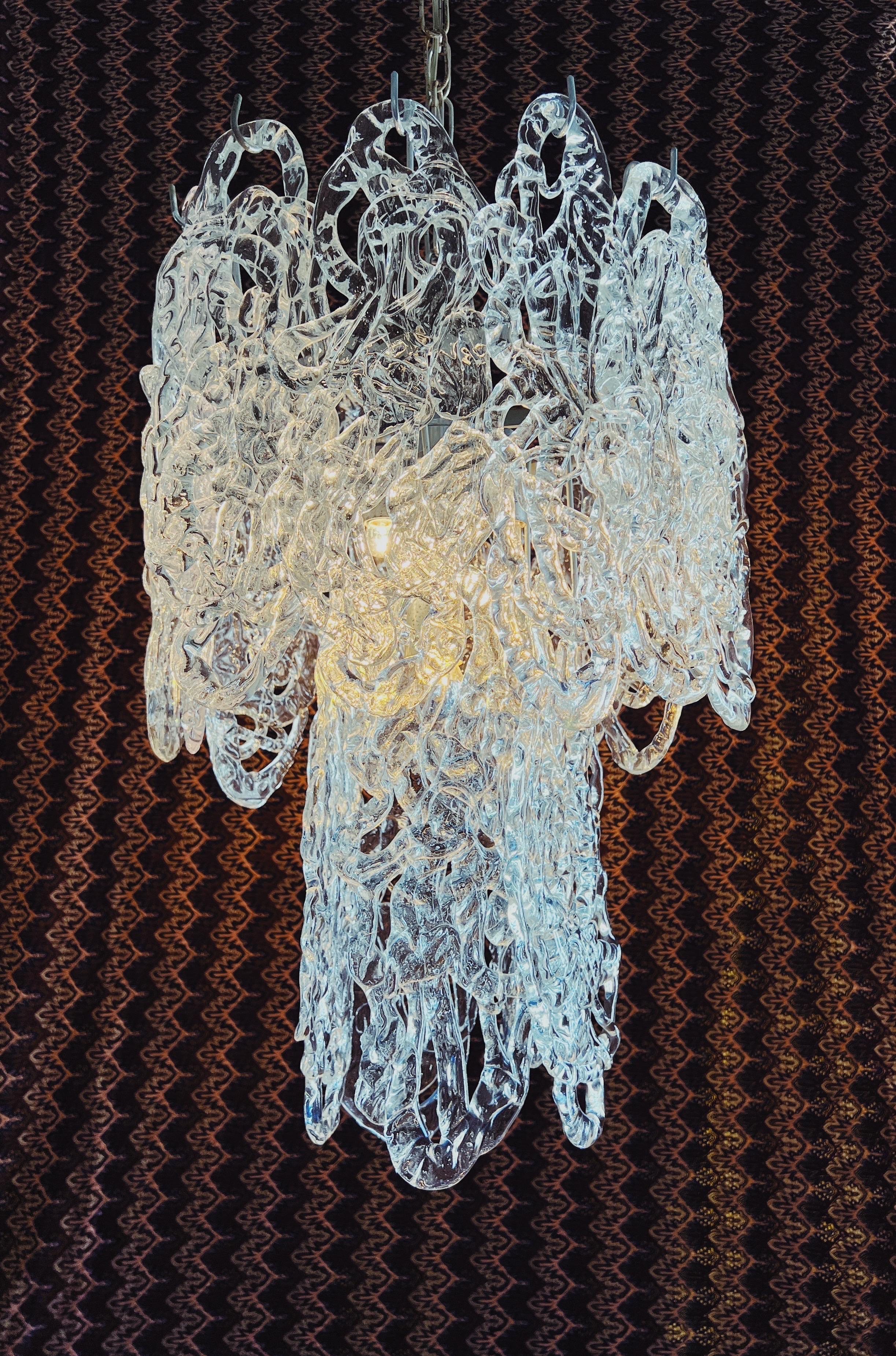 Lámpara de cristal de Murano de los años 60 modelo 