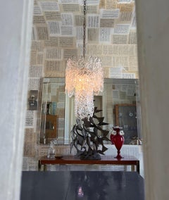1960s Murano glass chandelier in model "Ragnatela" by mazzega