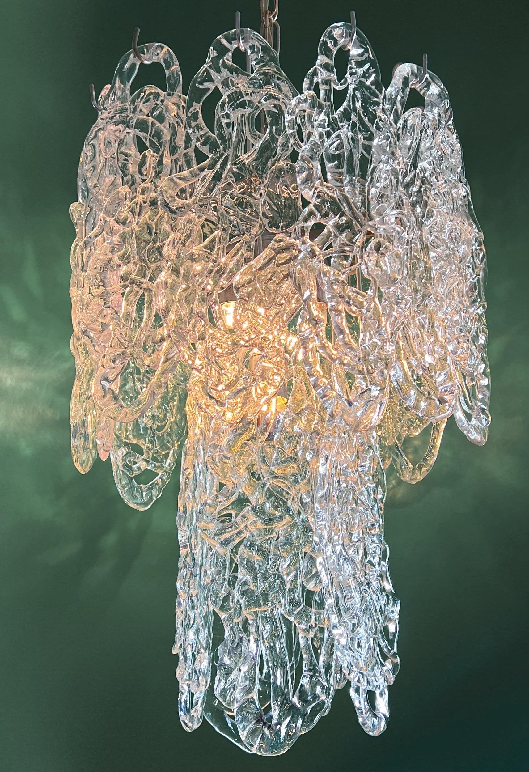 Italian 1960s Murano glass chandelier in model 