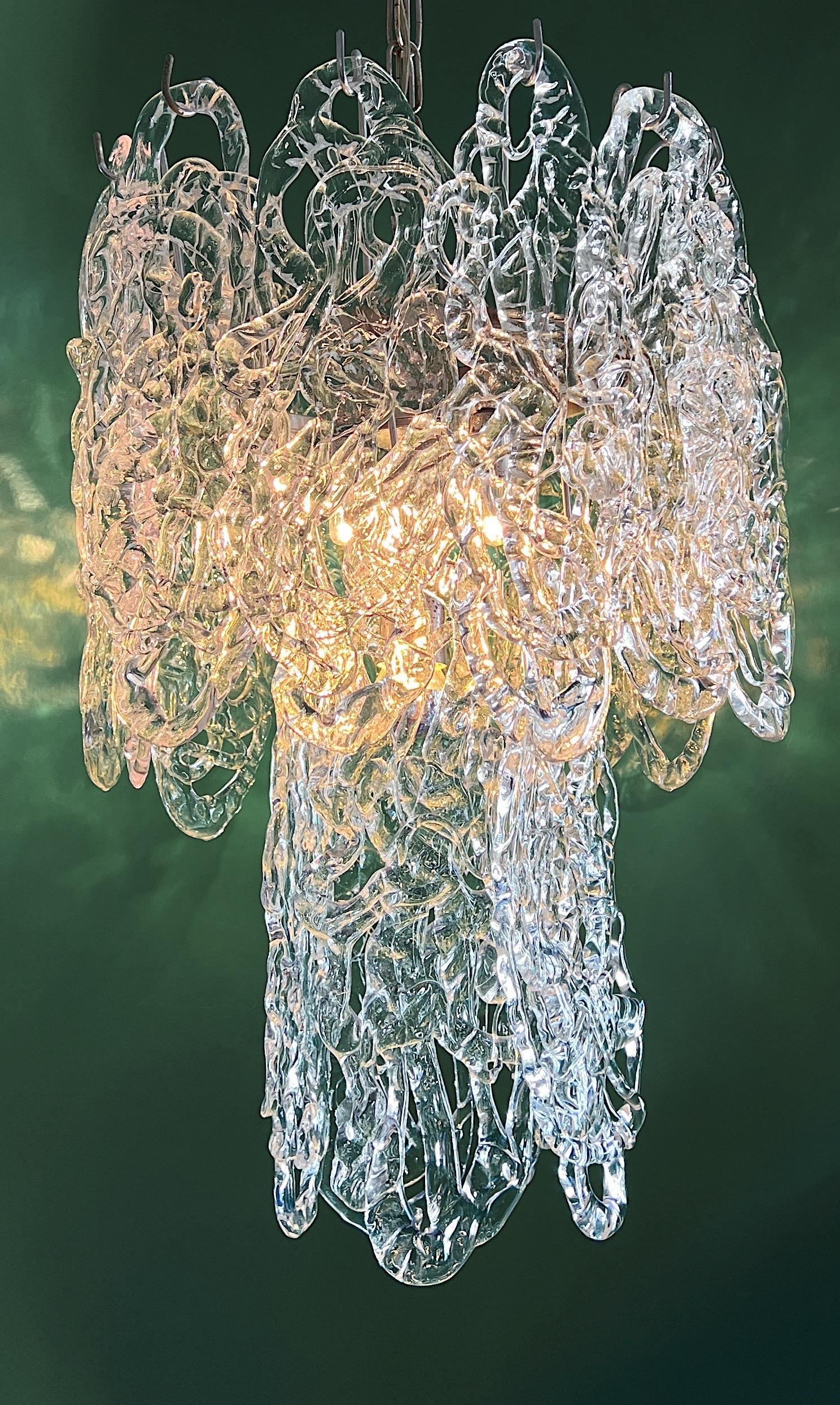 20th Century 1960s Murano glass chandelier in model 