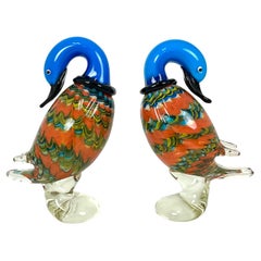1960'S Murano Glass Ducks