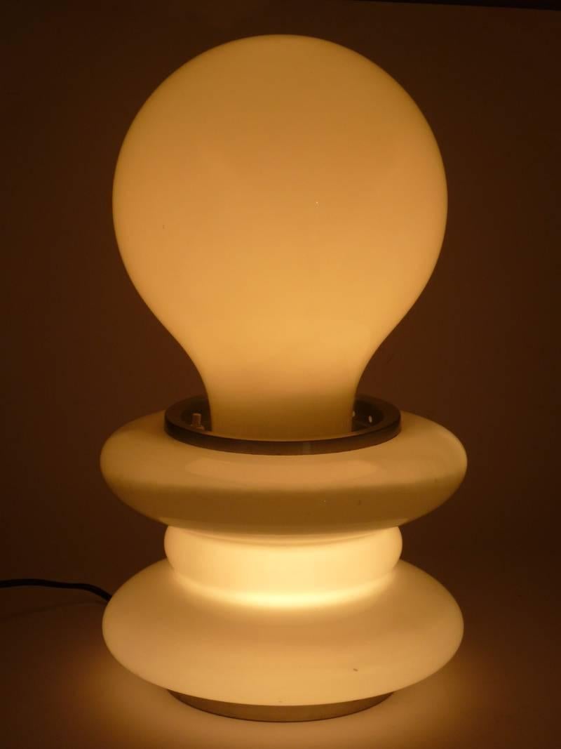 Ère spatiale 1960s Murano Glass Italian Design Maz/One Paire de lampes de table en vente