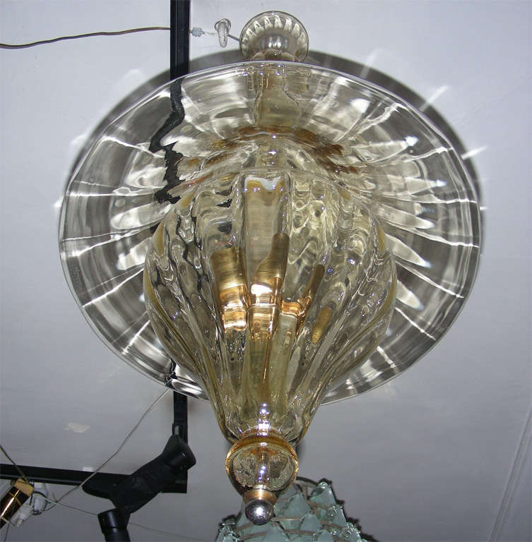1960s Murano Glass Lantern by Venini In Good Condition For Sale In Paris, FR