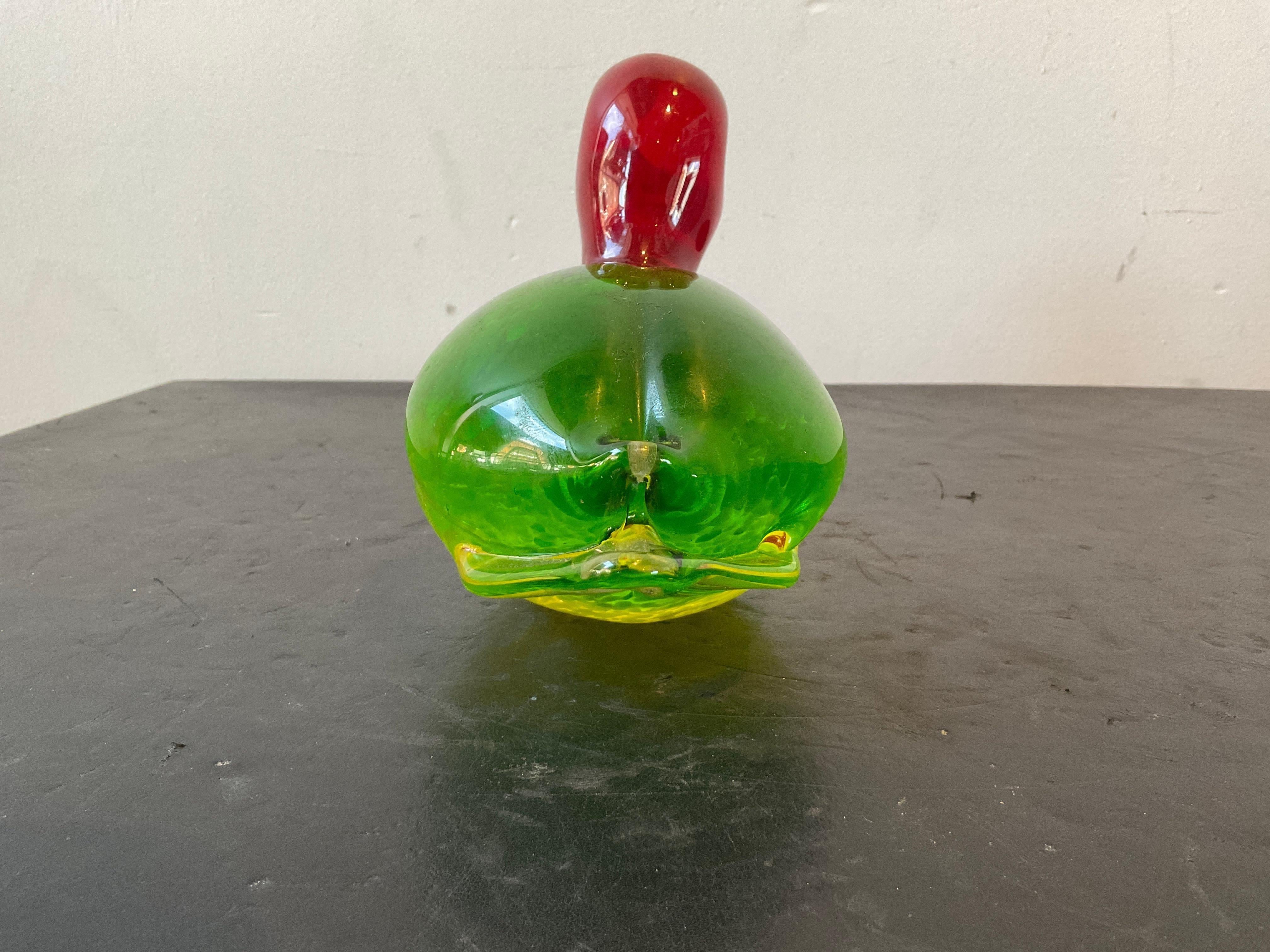 Mid-20th Century 1960s Murano Glass Mallard Duck For Sale