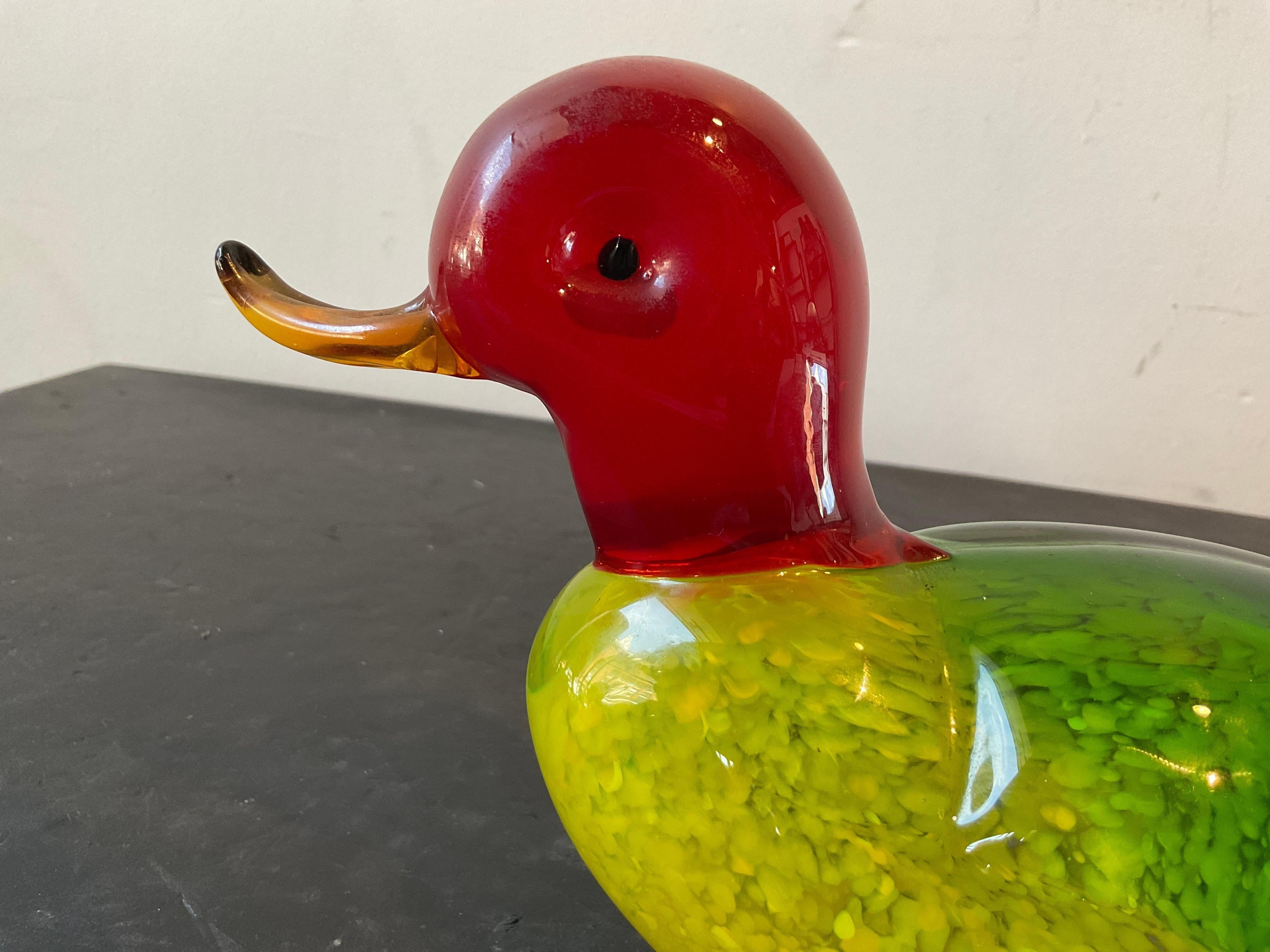 1960s Murano Glass Mallard Duck For Sale 2