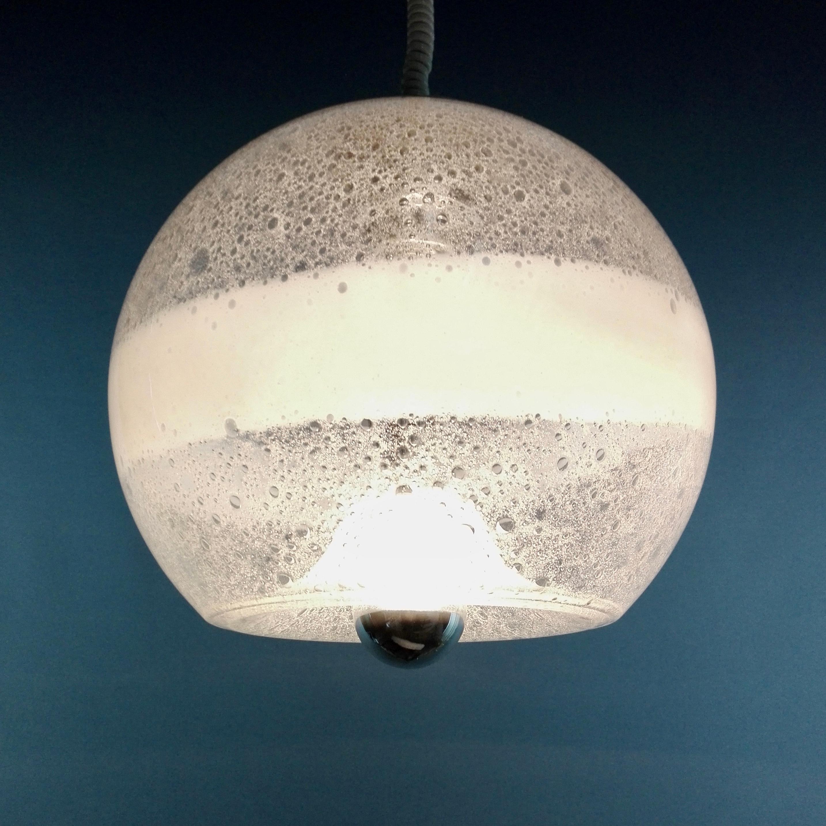 Mid-20th Century 1960s Murano Glass Pendant Lamp, Gino Poli and Ettore Fantasia for Sothis Murano