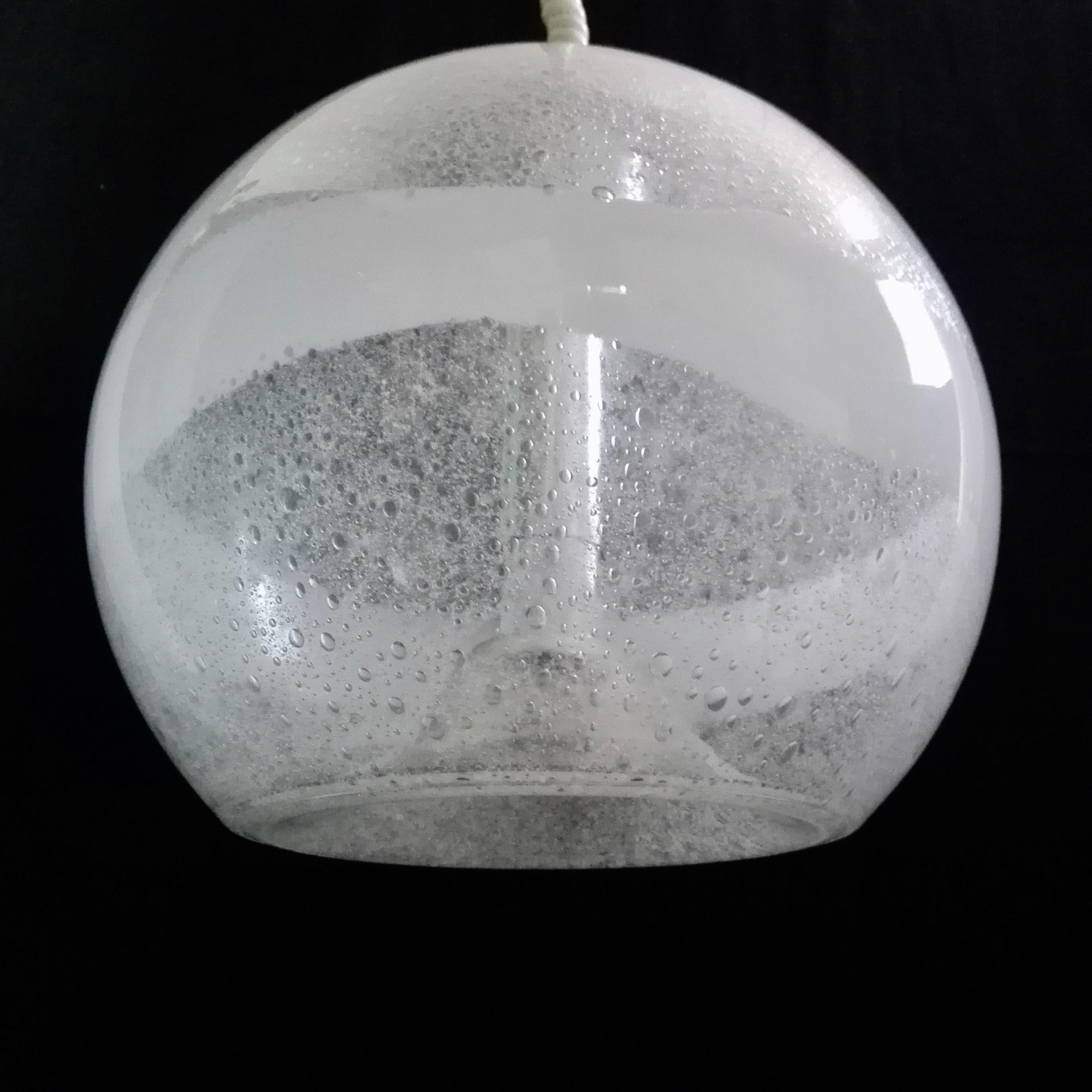1960s Murano Glass Pendant Lamp, Gino Poli and Ettore Fantasia for Sothis Murano 1